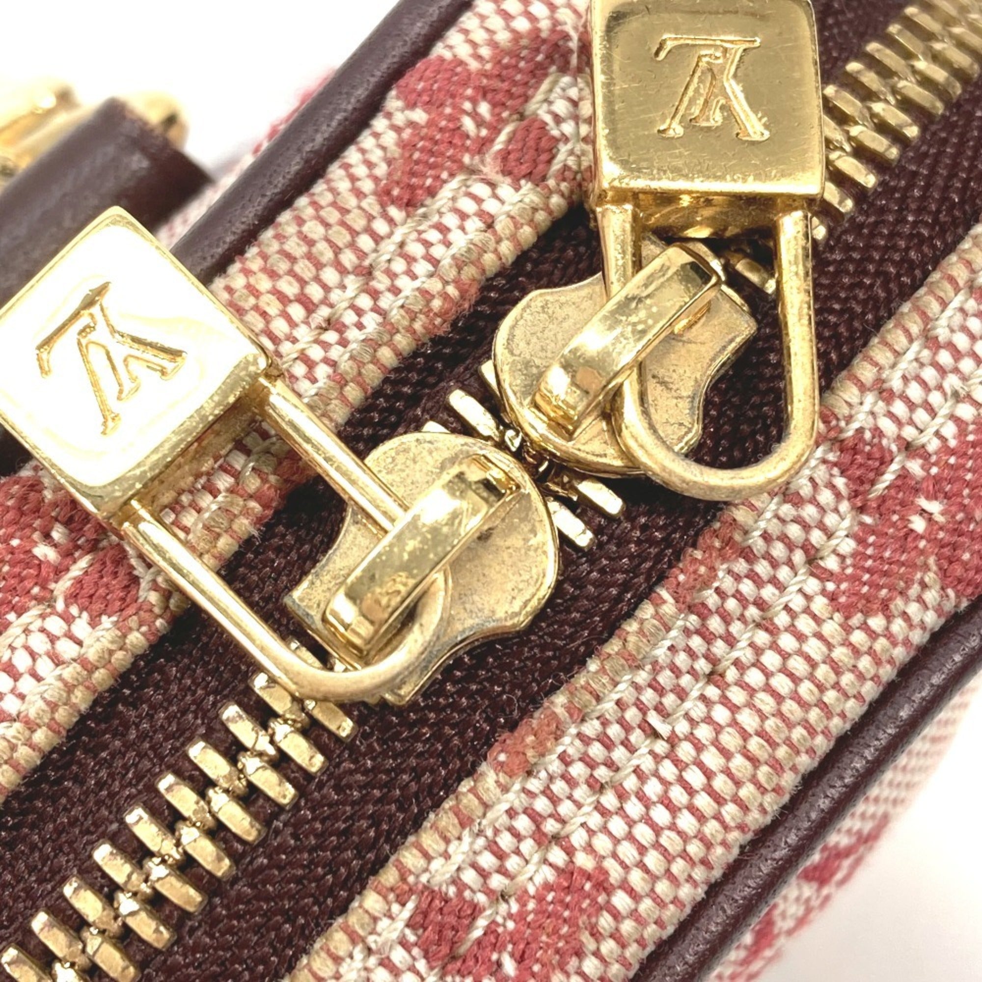 Louis Vuitton Monogram Mini Cherry Red Color Monogram Mini Pouch (Pre-Owned)
