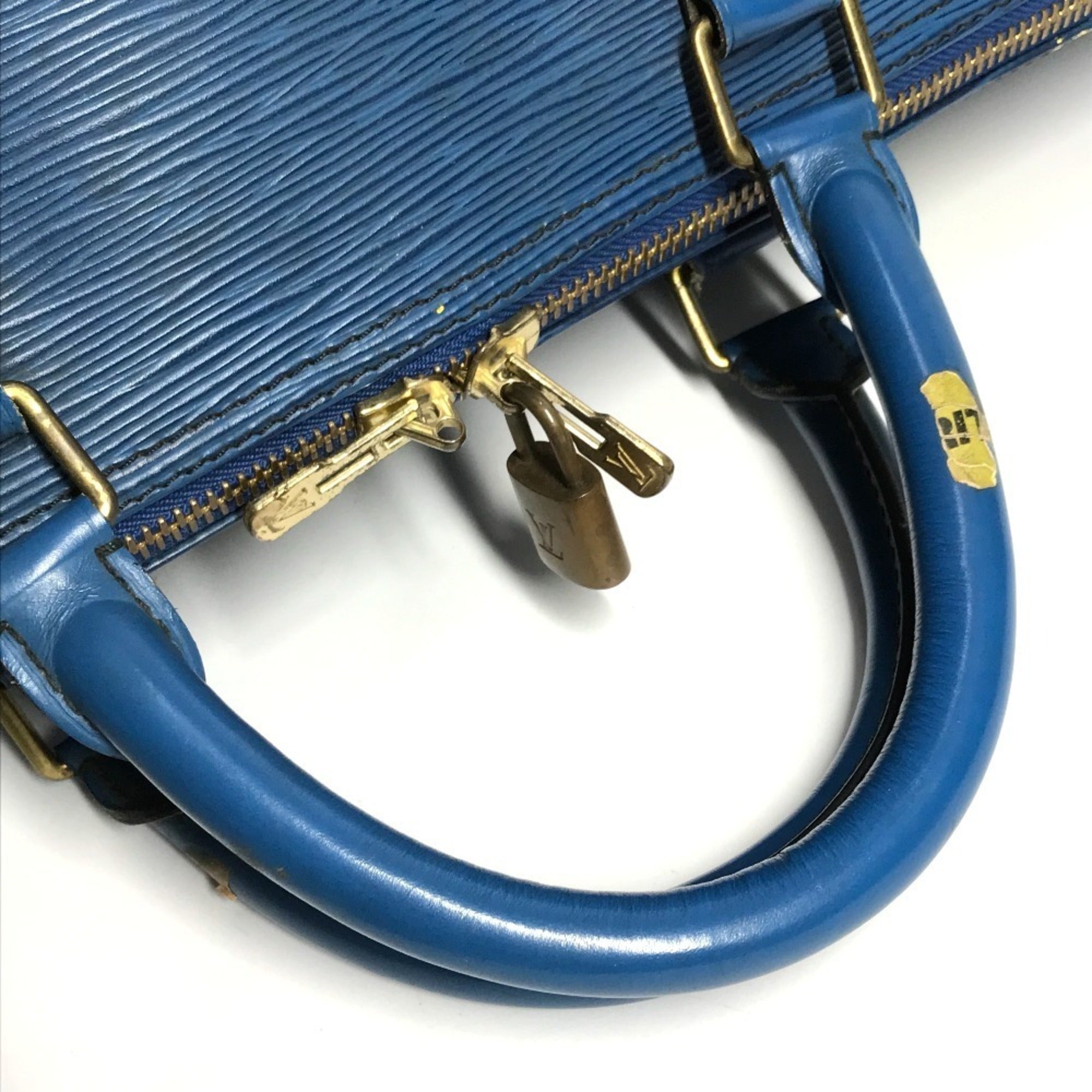 Louis Vuitton Blue Toledo Blue Epi Leather Boston Bag (Pre-Owned)