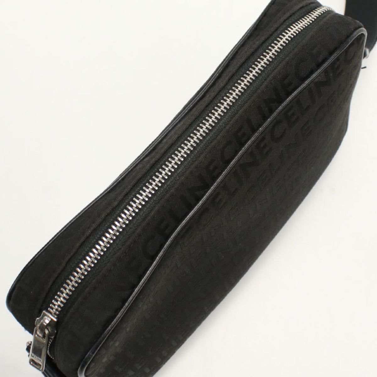 Celine Black Canvas Messenger Bag Shoulder Bag (Pre-Owned)