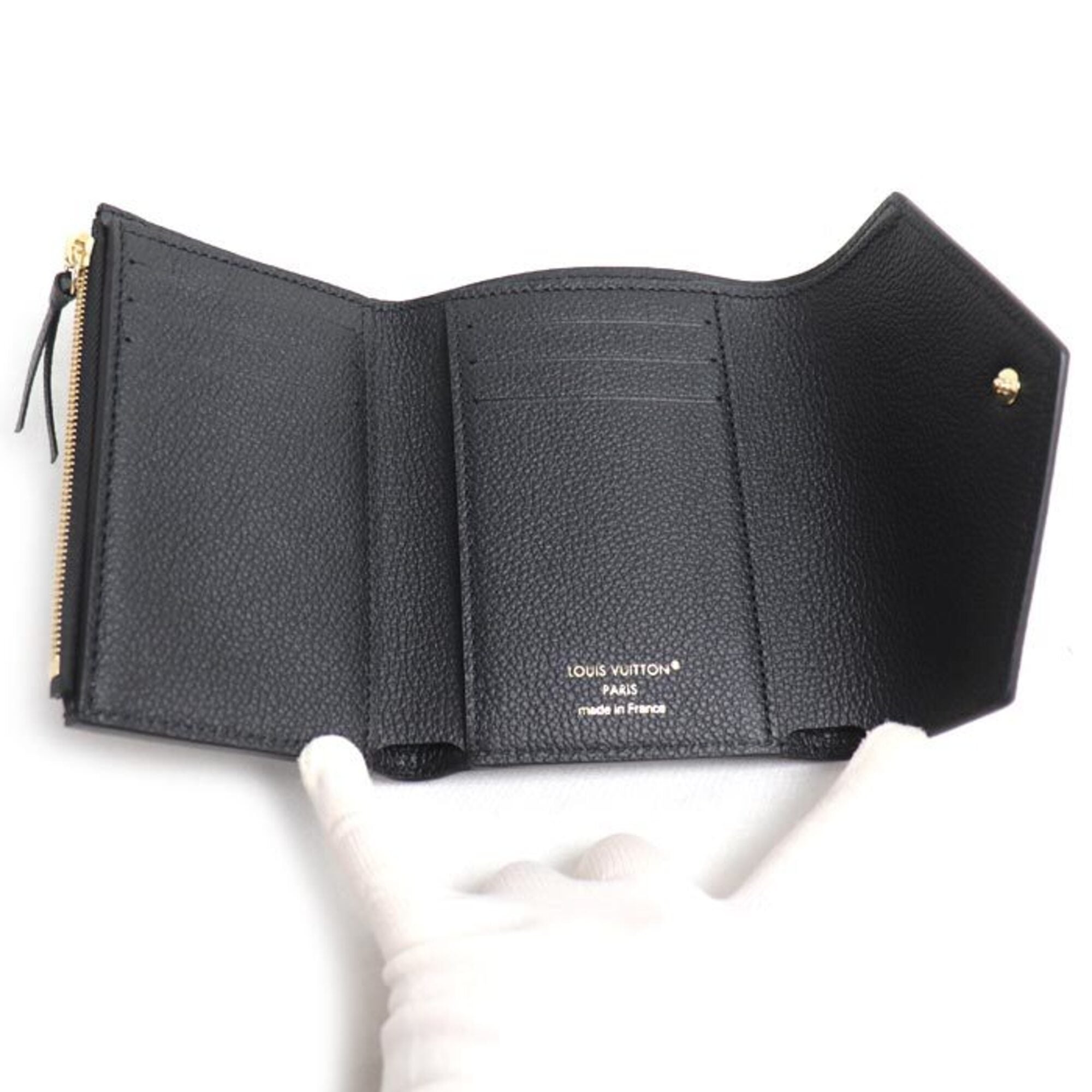 Louis Vuitton Black Monogram Empreinte Wallet (Tri-Fold) (Pre-Owned)