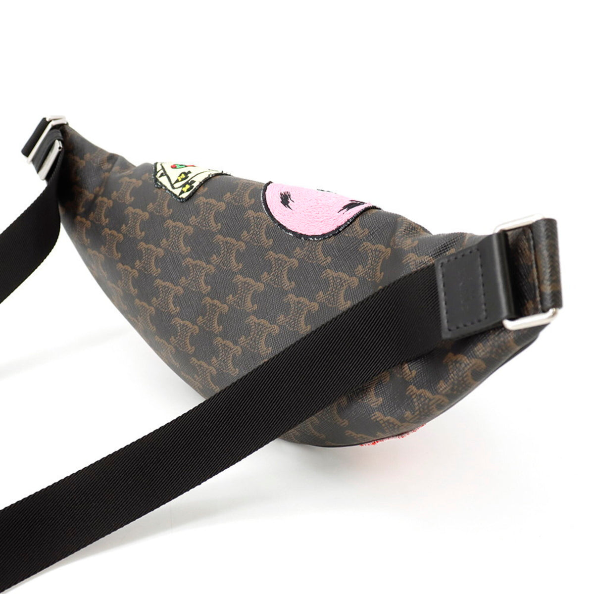 Celine Black Brown Multi-Color Leather Handbag Sling Bag (Pre-Owned)