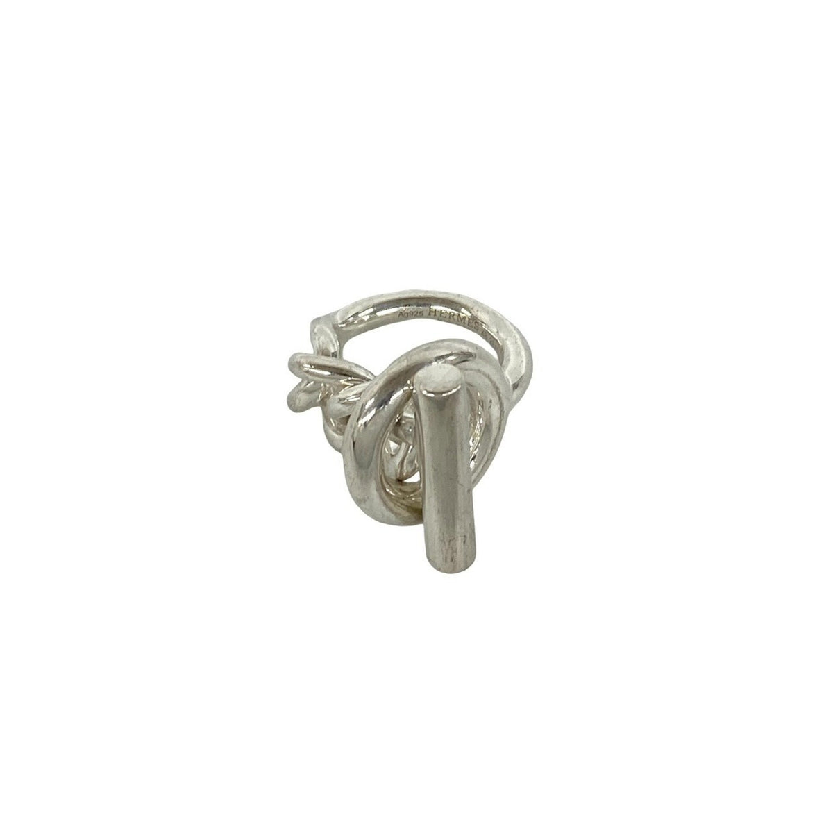 Hermes Silver Silver 925 Band Ring (Pre-Owned)