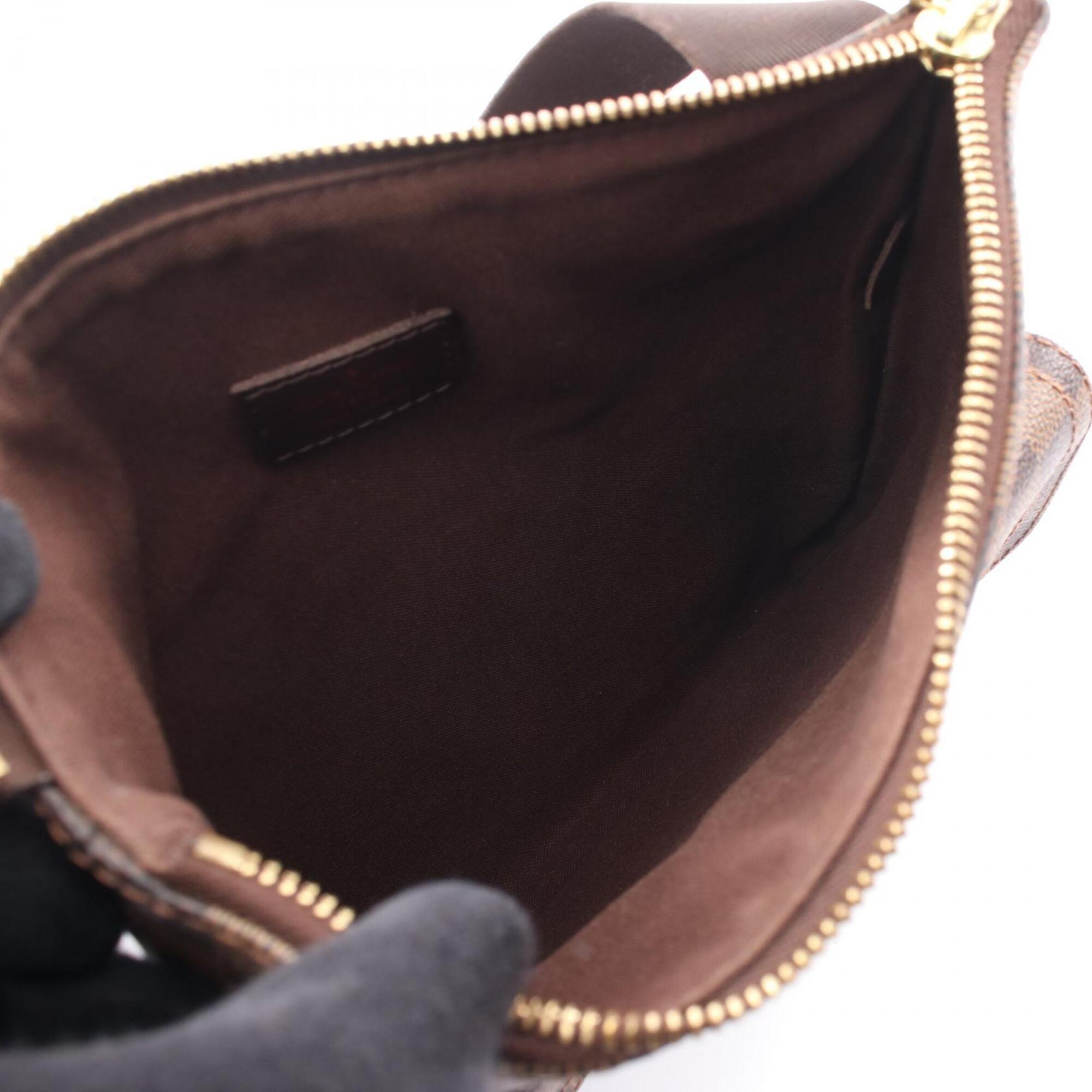 Louis Vuitton Brown Coated Canvas Leather Handbag Shoulder Bag (Pre-Owned)