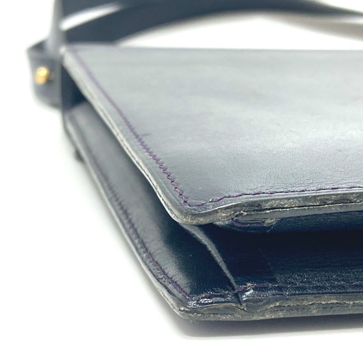 Christian Dior Navy Leather Shoulder Bag (Pre-Owned)