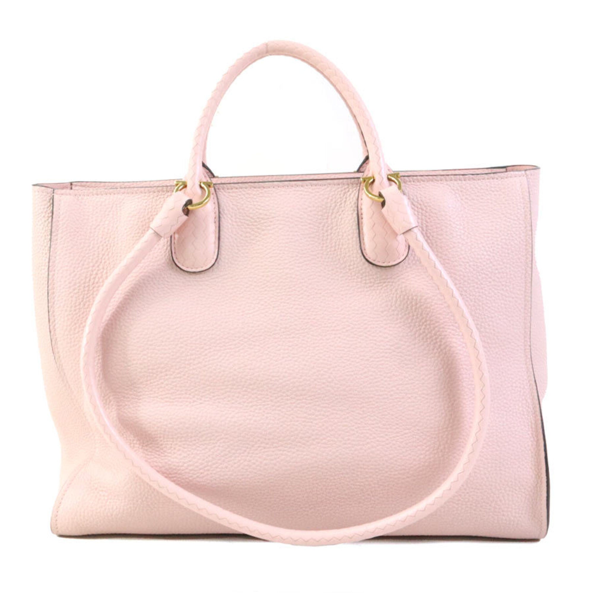 Salvatore Ferragamo Pink Leather Handbag Shoulder Bag (Pre-Owned)