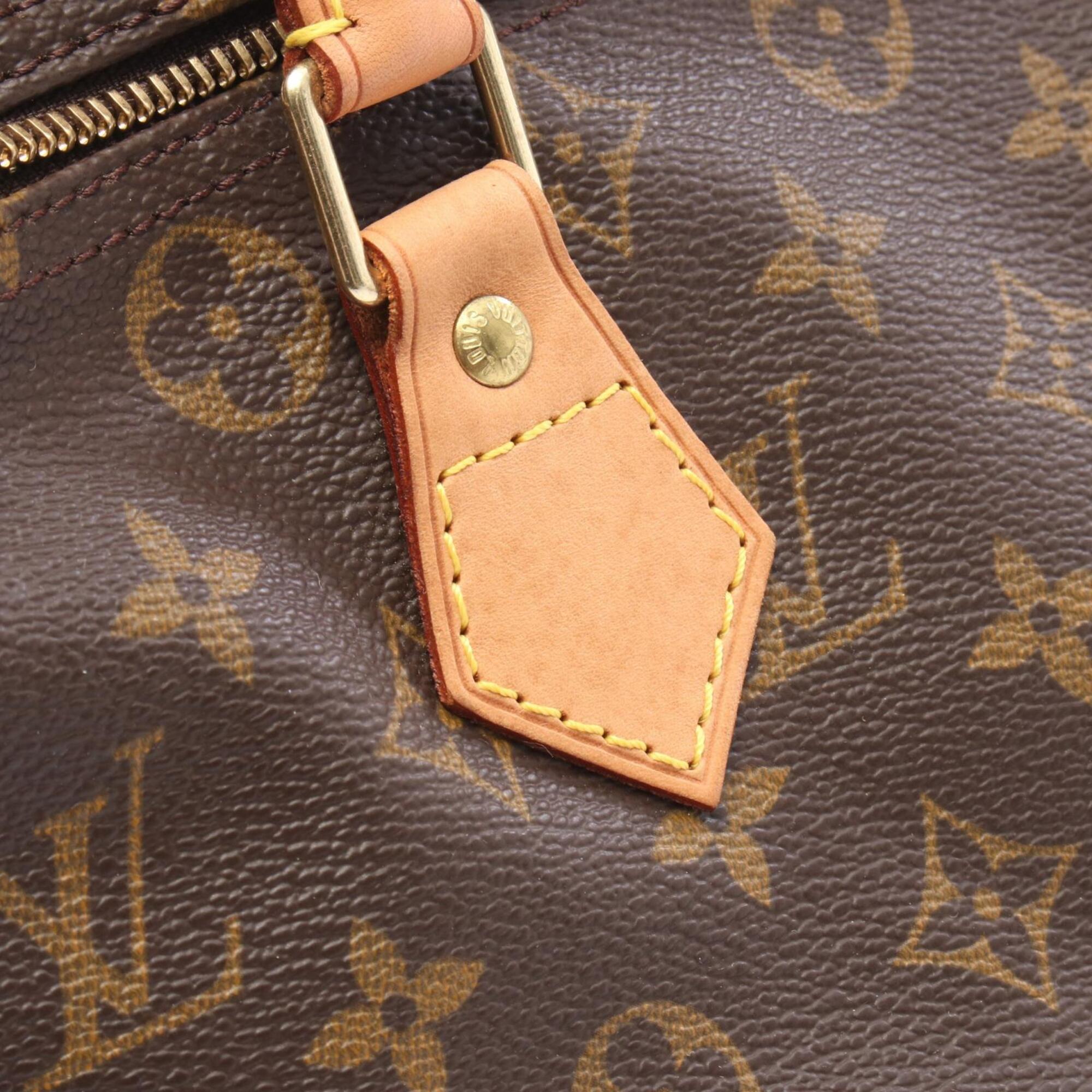 Louis Vuitton Brown Pvc Coated Canvas Leather Handbag (Pre-Owned)