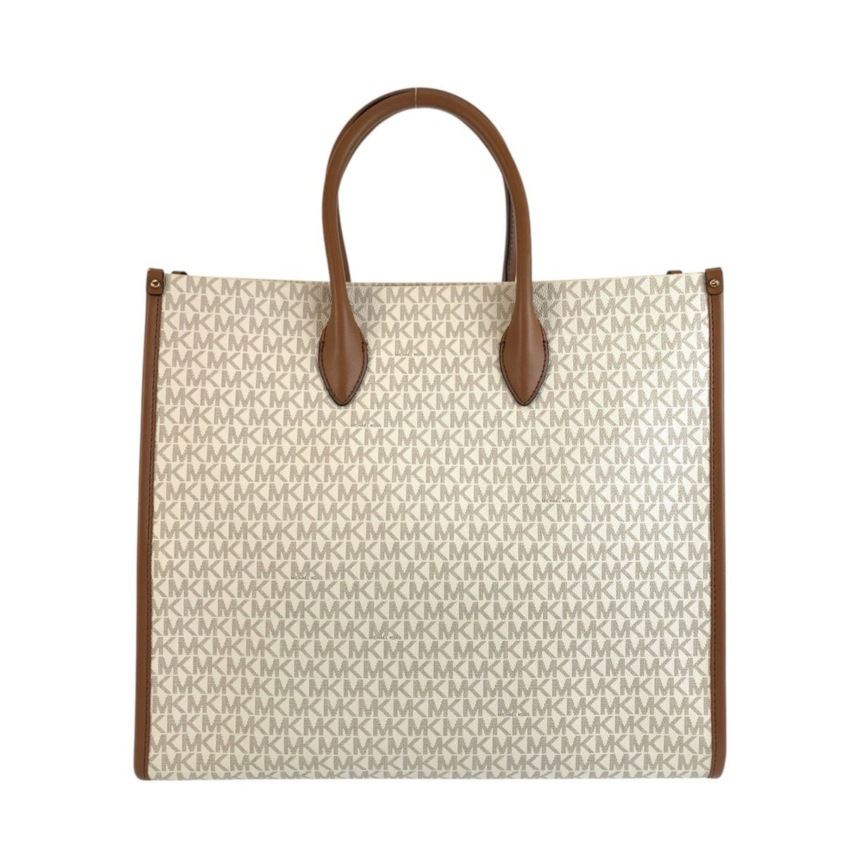 Michael Kors Brown White Pvc Shoulder Bag Tote Bag (Pre-Owned)
