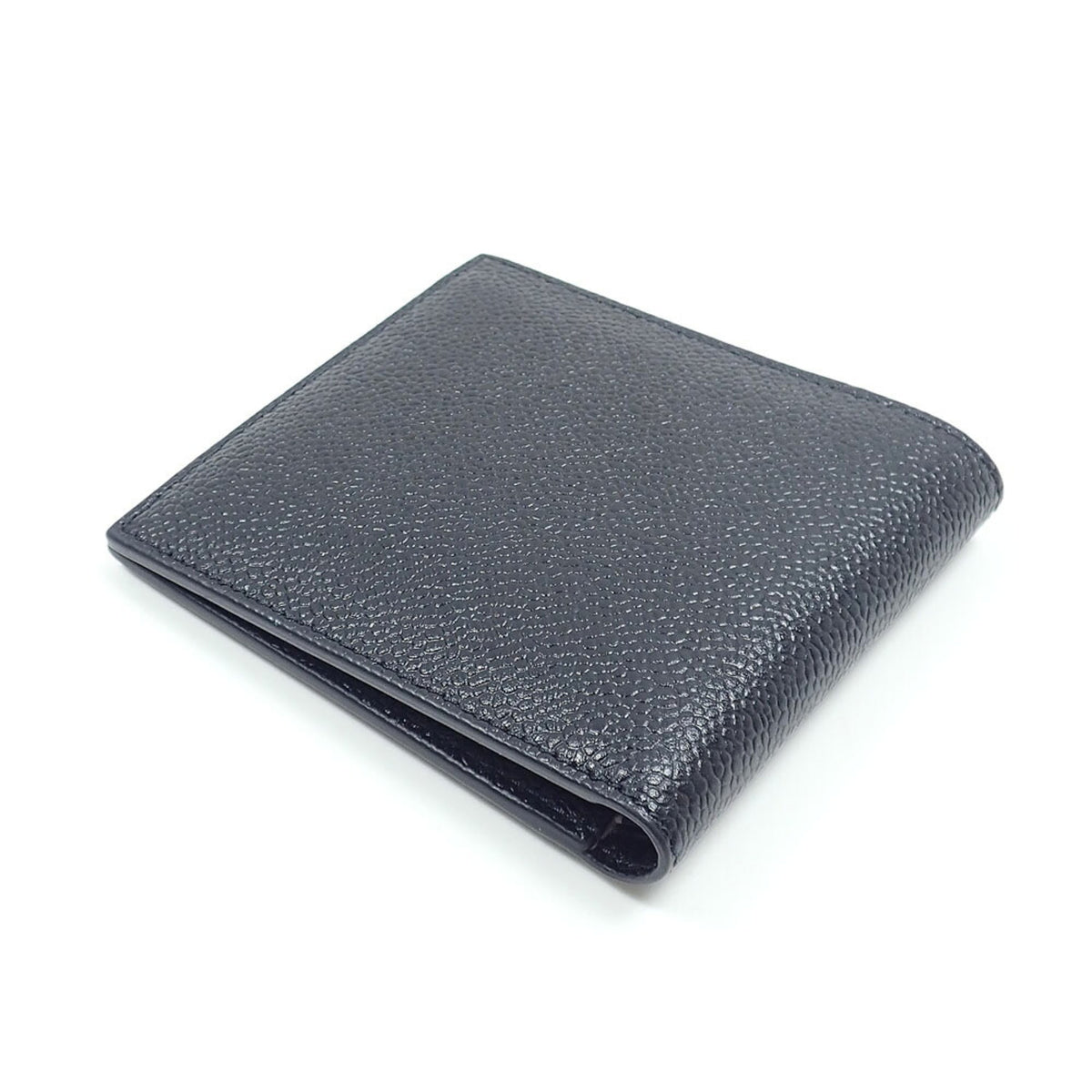 Thom Browne Black Leather Wallet (Bi-Fold) (Pre-Owned)