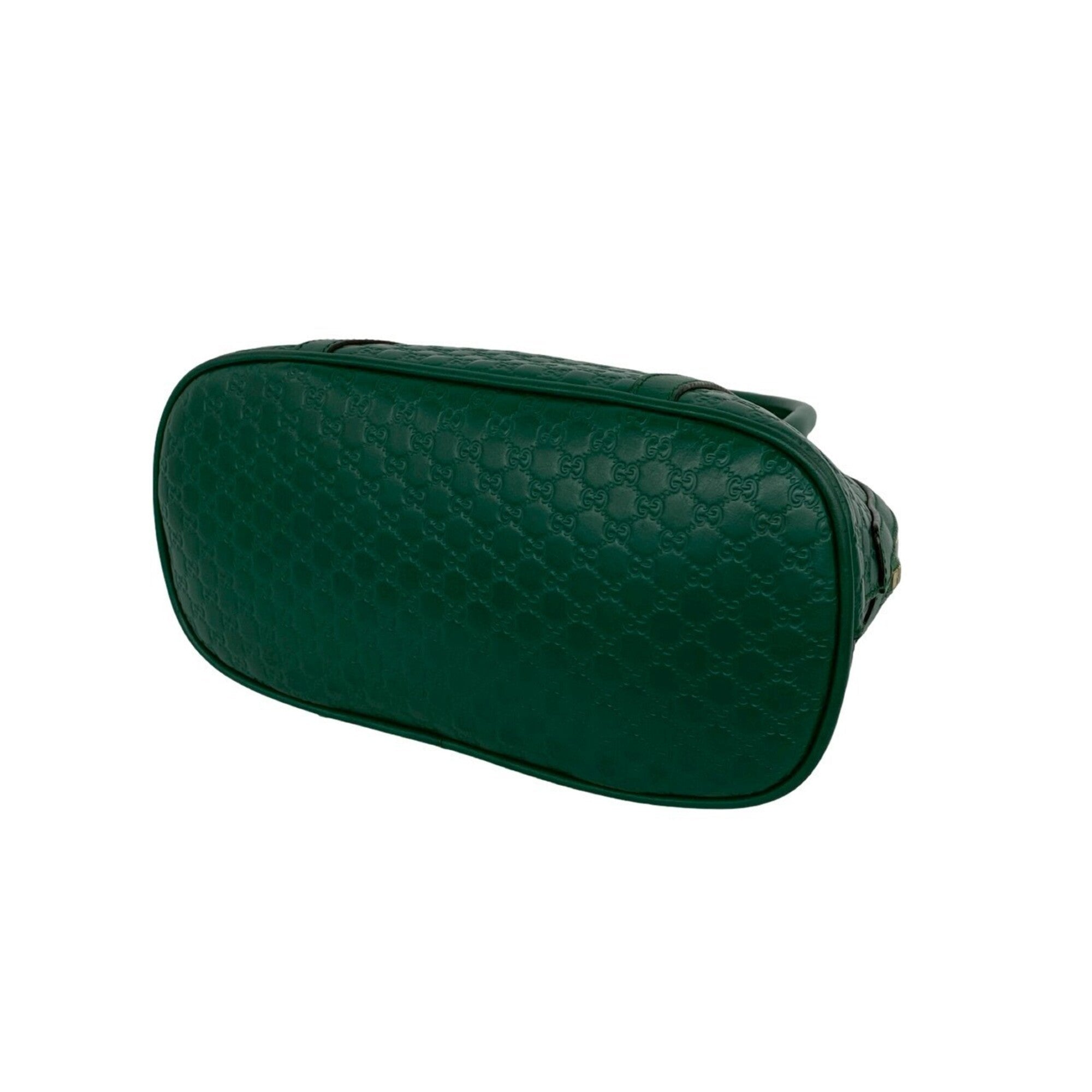 Gucci Green Leather Boston Bag Handbag Shoulder Bag (Pre-Owned)