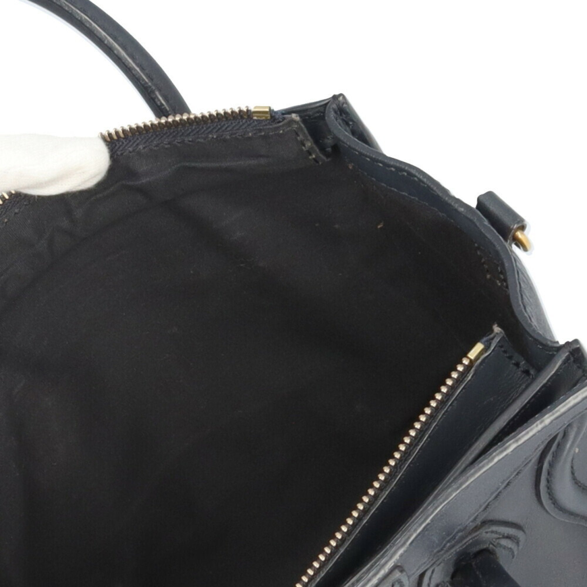 Celine Navy Leather Shoulder Bag (Pre-Owned)