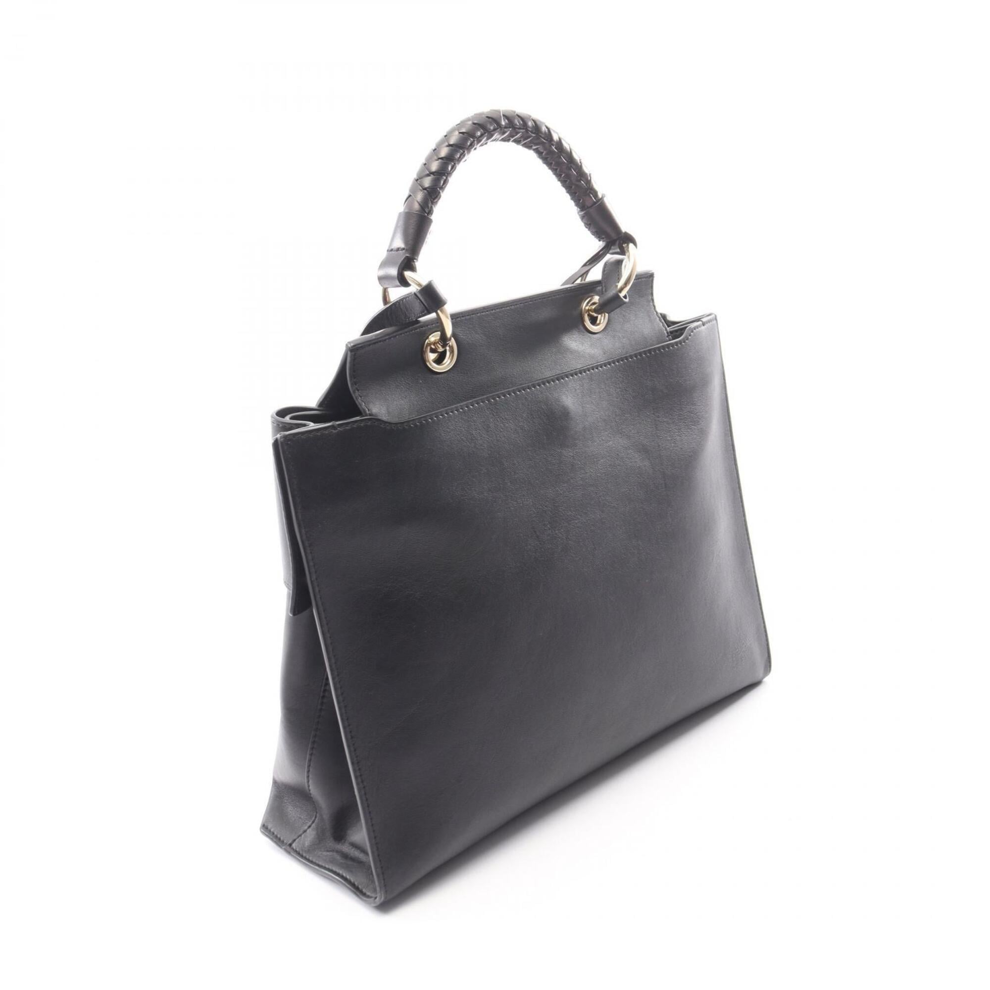 Etro Black Leather Handbag (Pre-Owned)