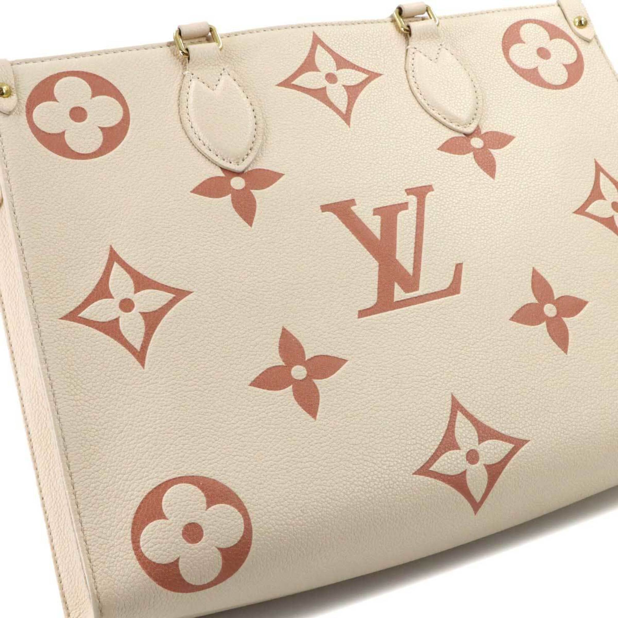 Louis Vuitton Cream Monogram Empreinte Handbag Tote Bag (Pre-Owned)
