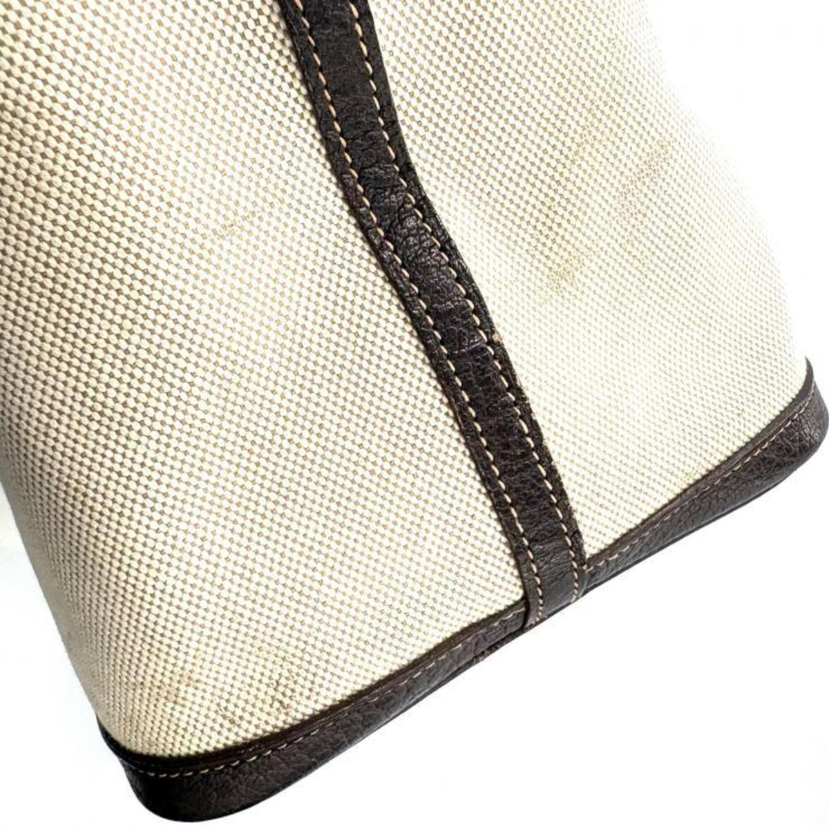 Hermes Cocaon Natural Toile H Buffalo Leather Tote Bag (Pre-Owned)