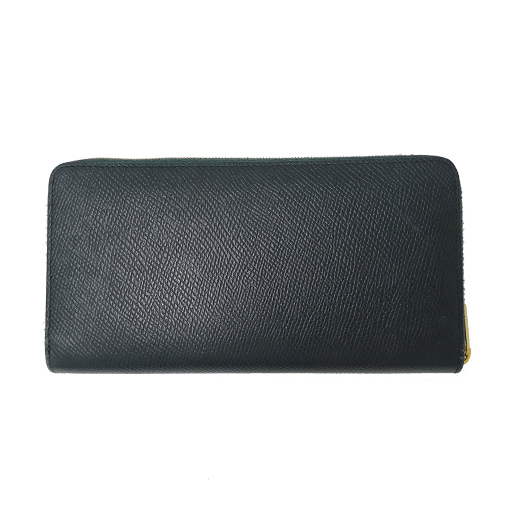 Celine Green Moss Green Leather Long Wallet (Bi-Fold) (Pre-Owned)