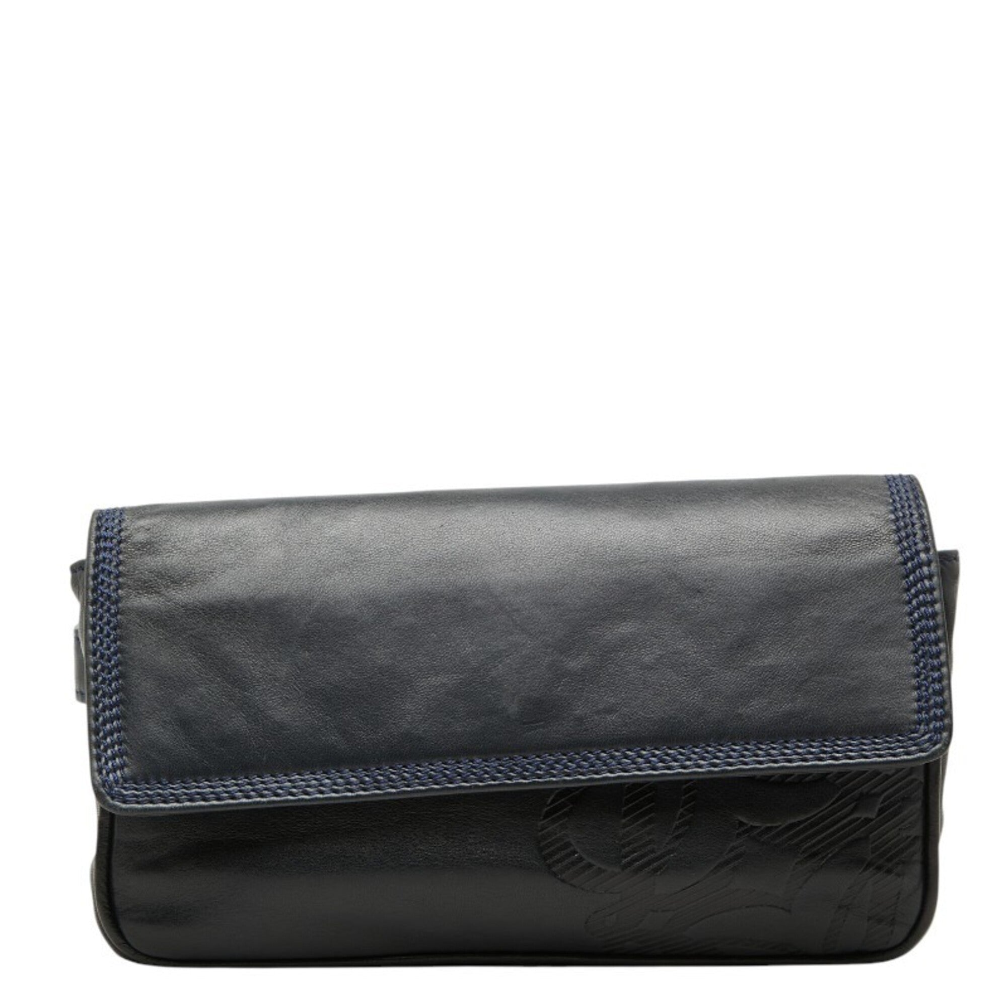 Loewe Navy Leather Sling Bag (Pre-Owned)