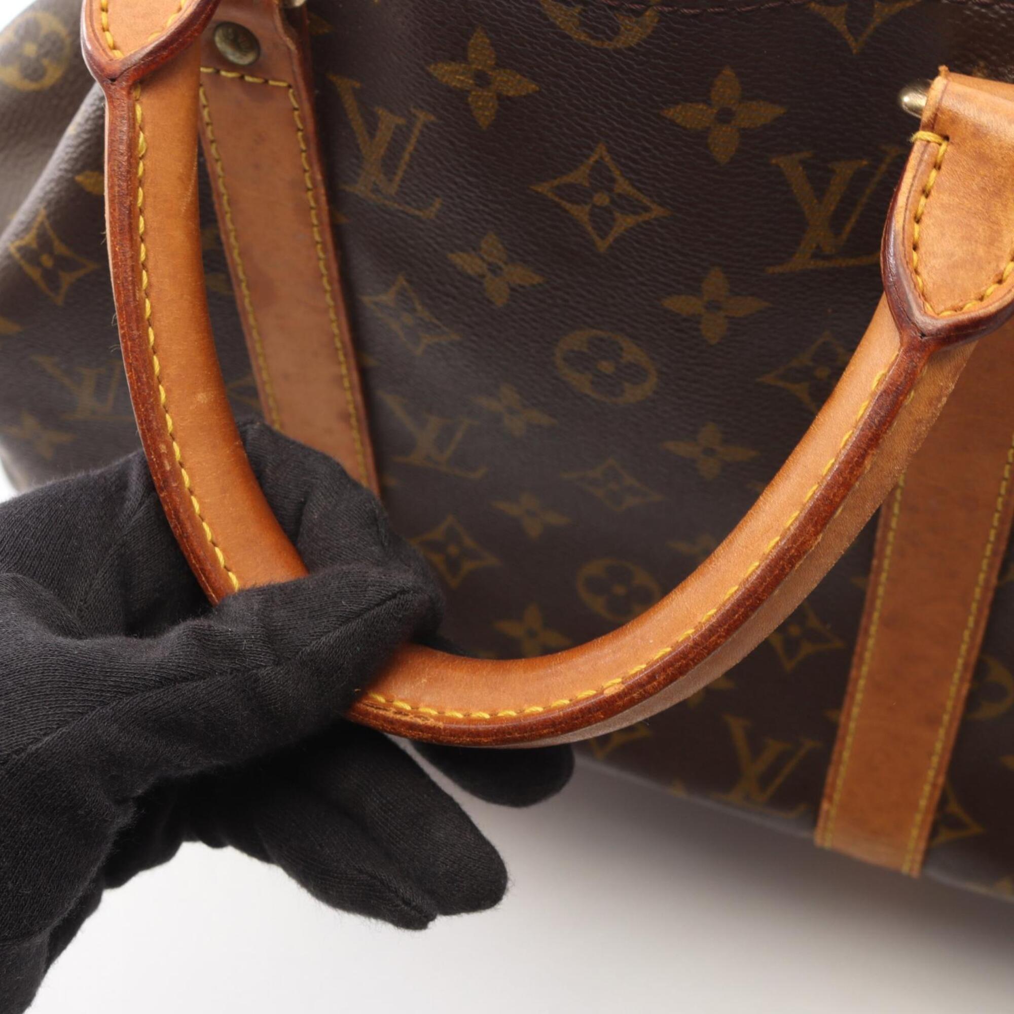 Louis Vuitton Brown Coated Canvas Leather Boston Bag Handbag (Pre-Owned)
