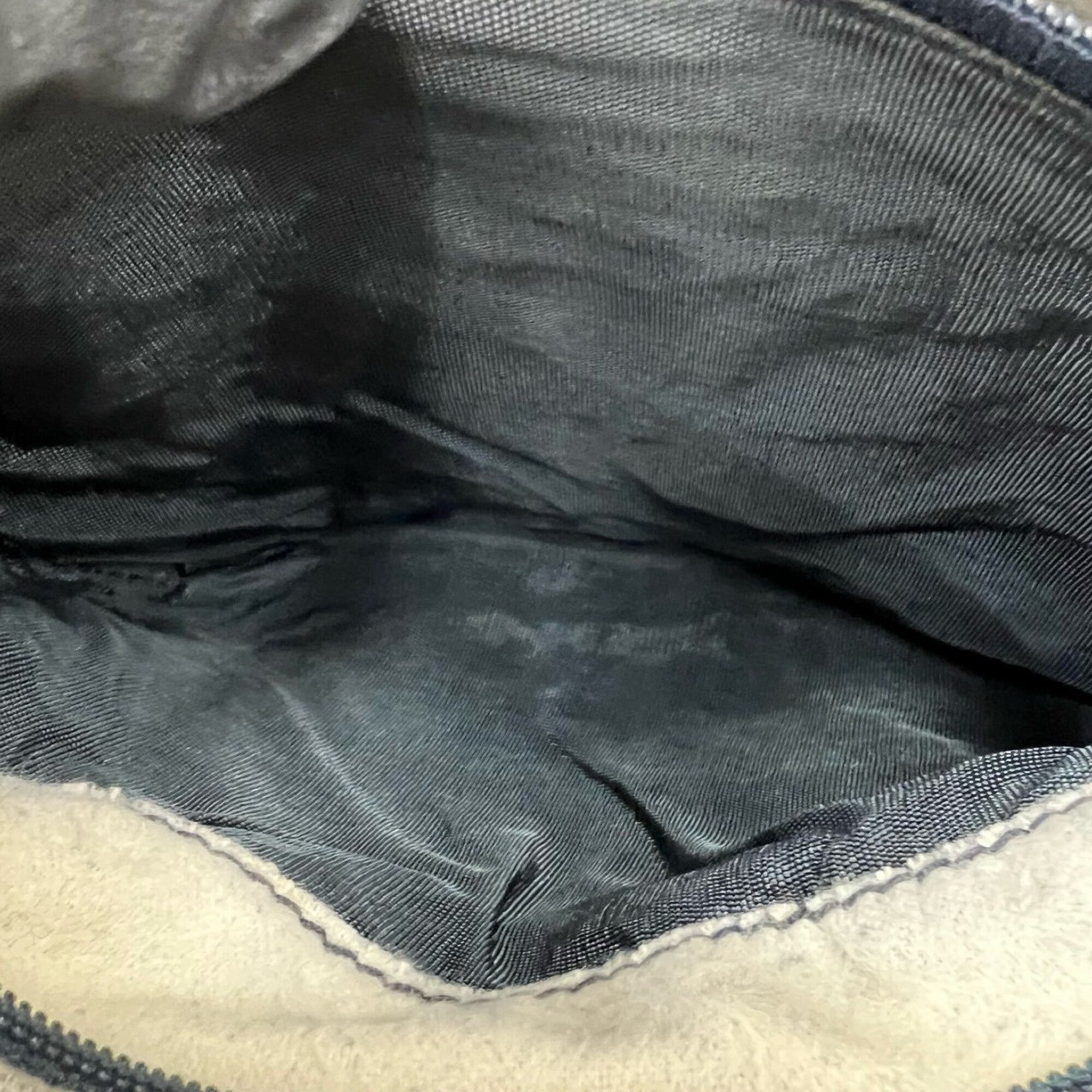 Gucci Navy Pvc Leather Boston Bag Handbag (Pre-Owned)