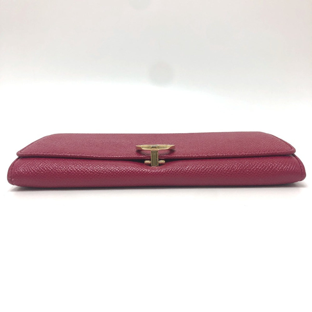 Bvlgari Red Color Leather Wallet (Bi-Fold) (Pre-Owned)