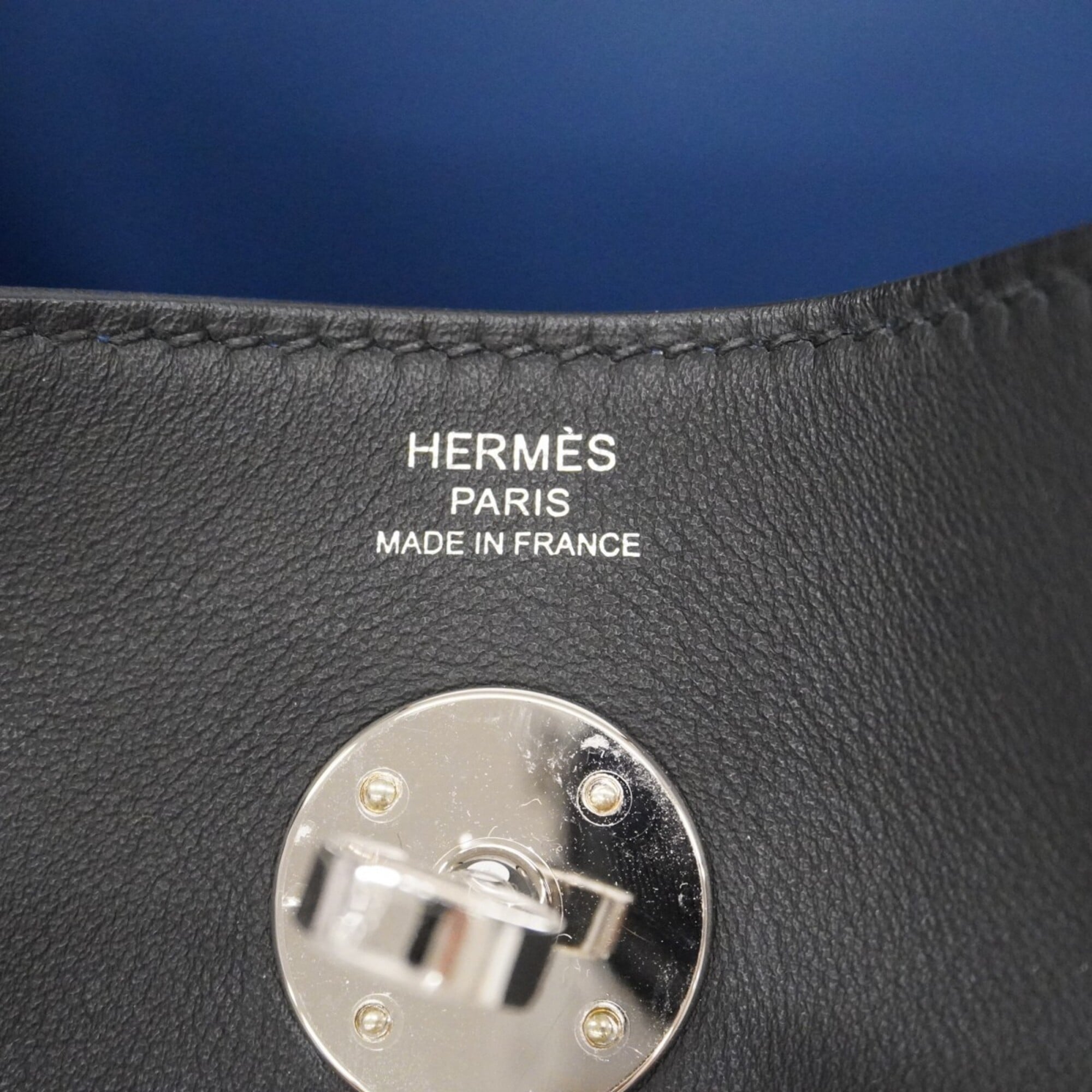 Hermes Black Swift Leather Handbag (Pre-Owned)