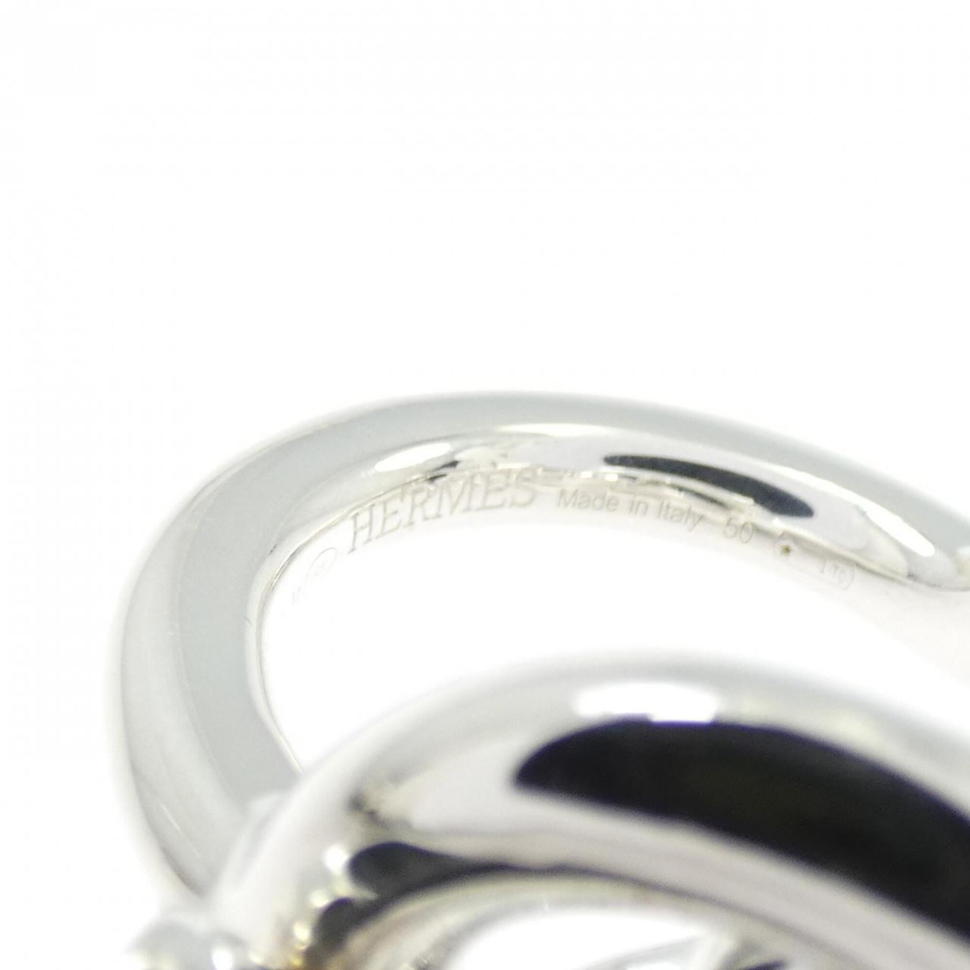 Hermes Silver 925 Band Ring (Pre-Owned)