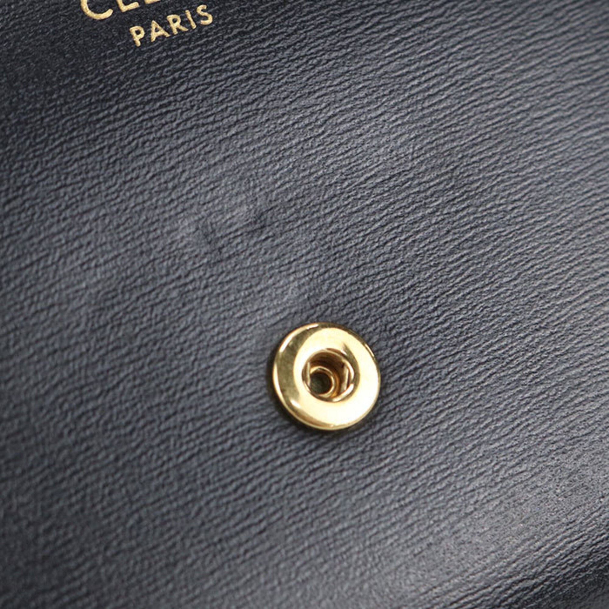 Celine Black Leather Wallet (Tri-Fold) (Pre-Owned)