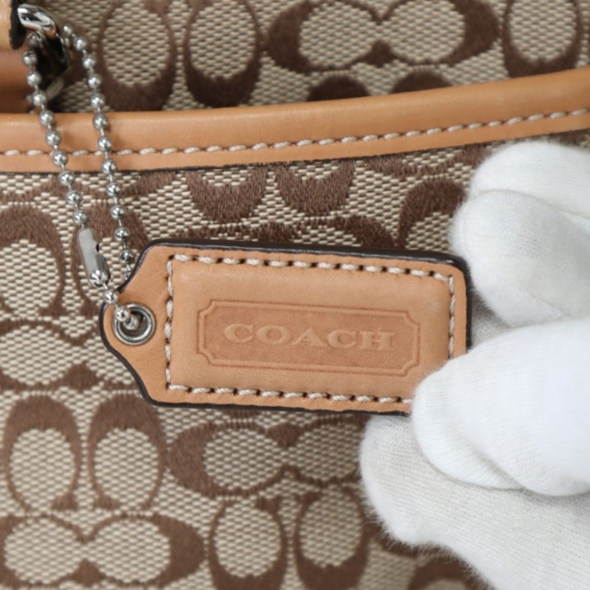 Coach Beige Canvas Briefcase (Pre-Owned)