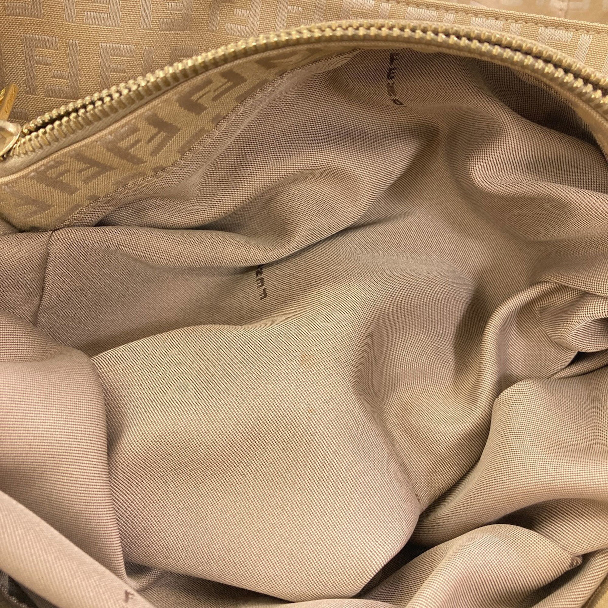 Fendi Zucca Beige Canvas Tote Bag (Pre-Owned)