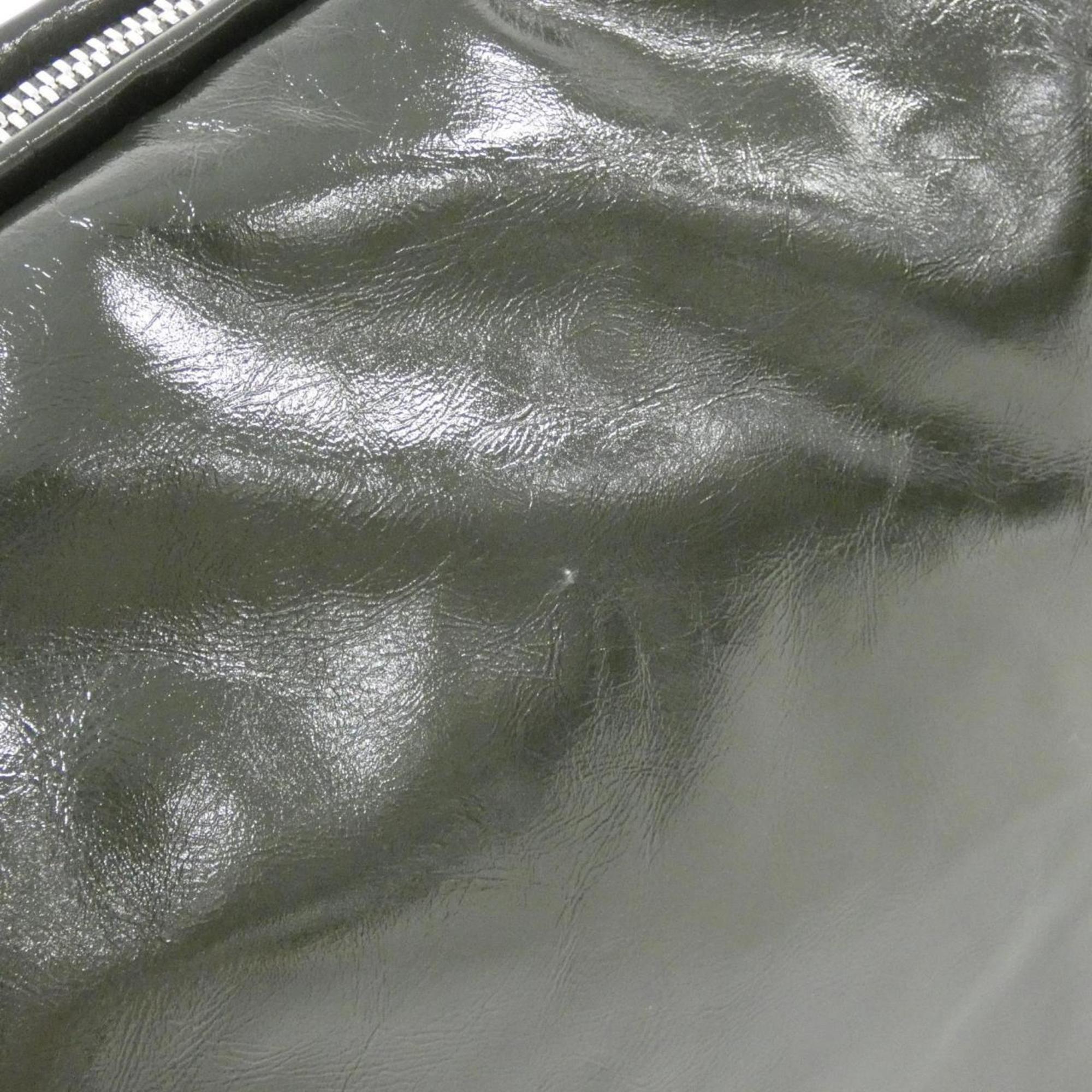Bottega Veneta Dark Green Leather Handbag (Pre-Owned)