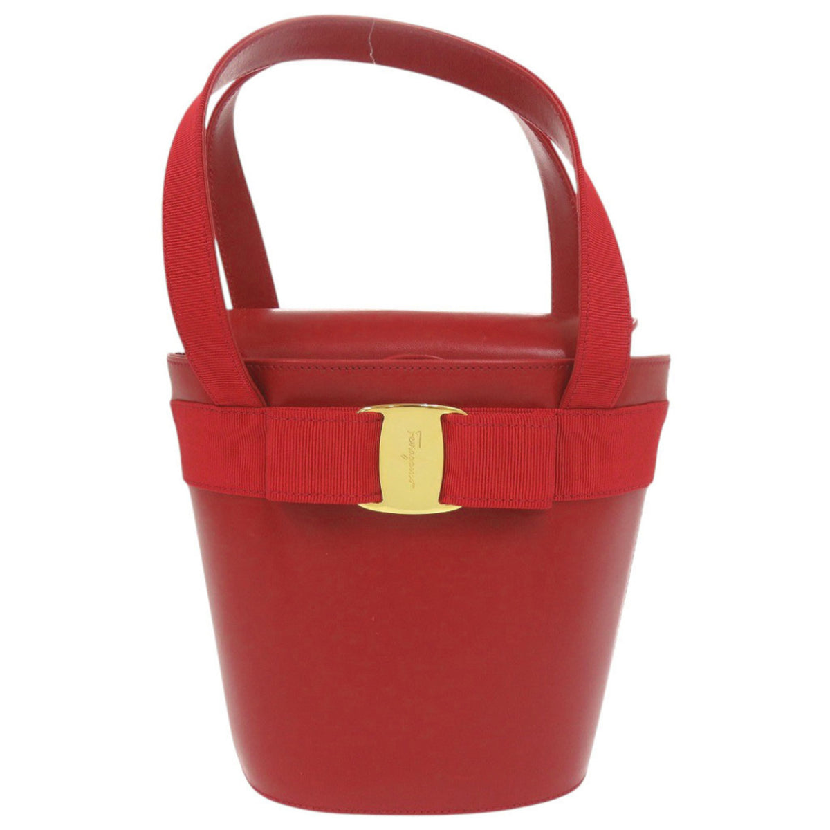 Salvatore Ferragamo Red Color Leather Handbag (Pre-Owned)