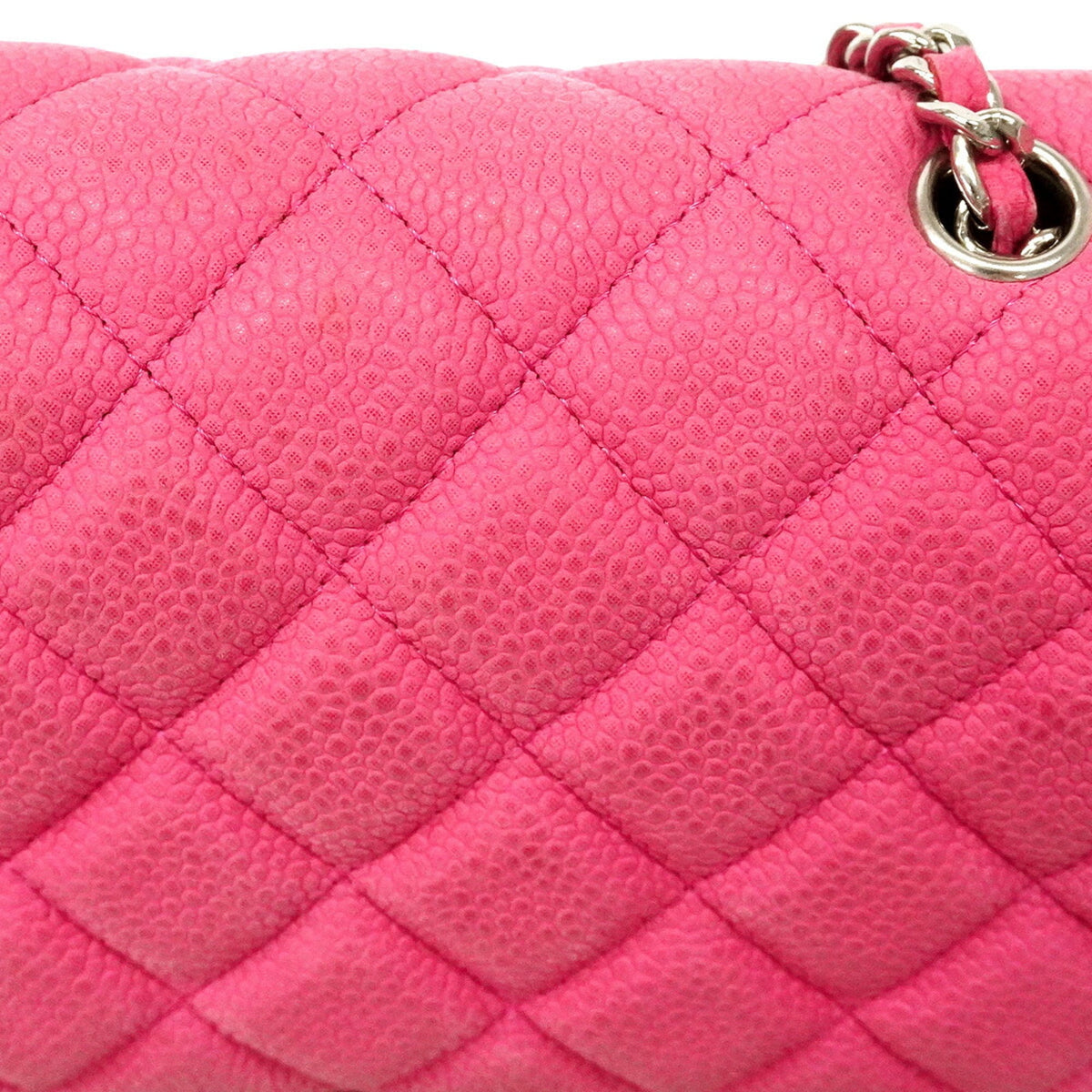 Chanel Pink Grained Calfskin Shoulder Bag (Pre-Owned)