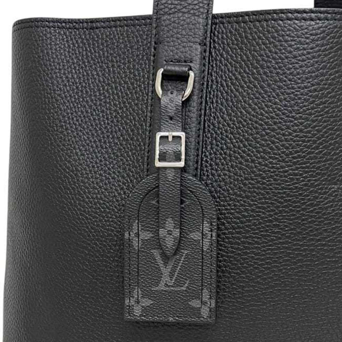 Louis Vuitton Black Noir Leather Tote Bag (Pre-Owned)