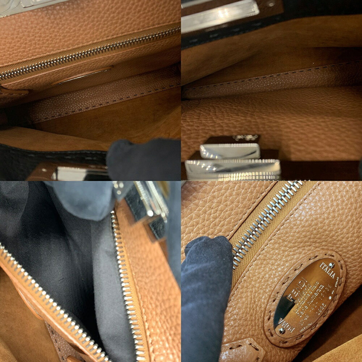 Fendi Black Leather Shoulder Bag (Pre-Owned)
