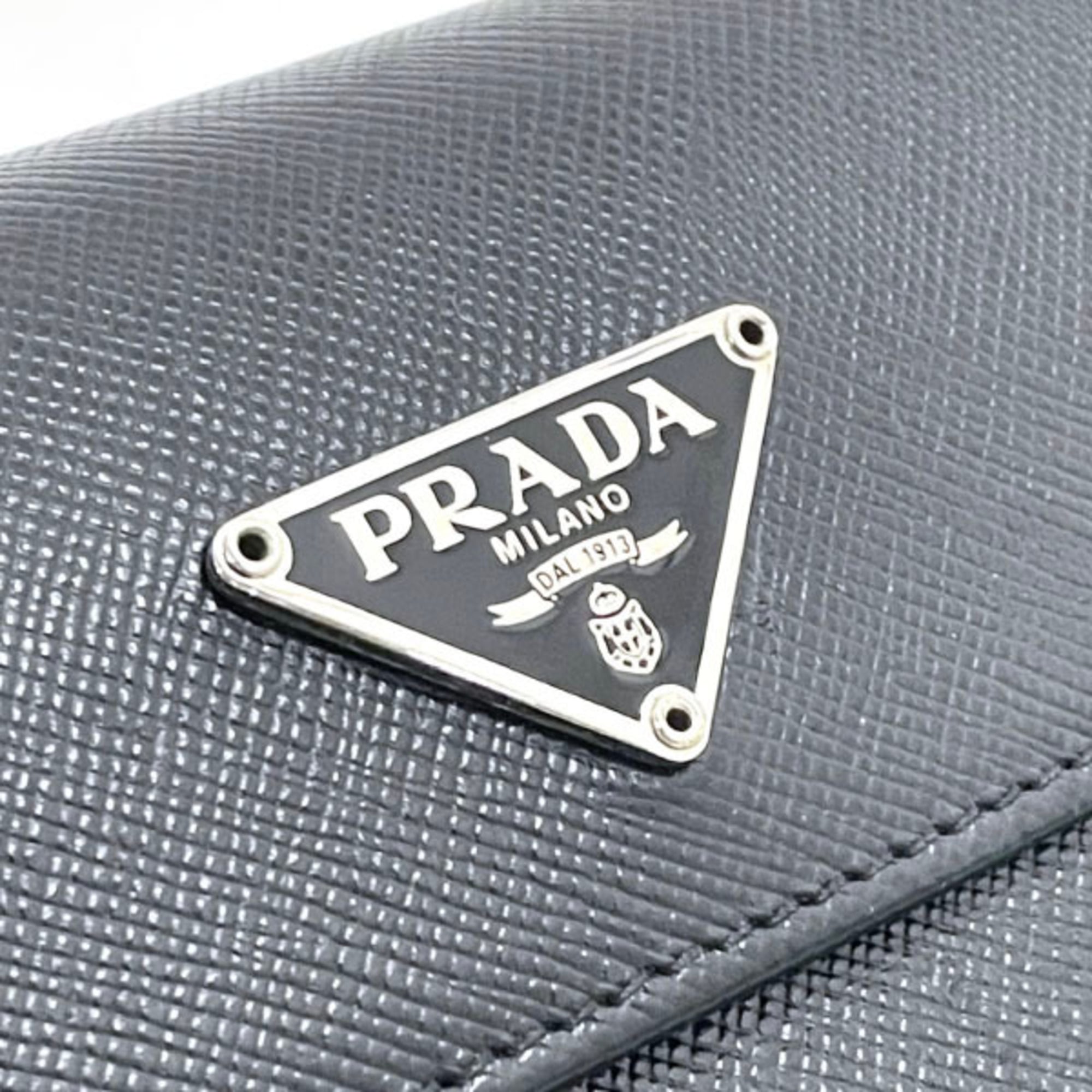 Prada Saffiano Black Nero Saffiano Wallet (Tri-Fold) (Pre-Owned)