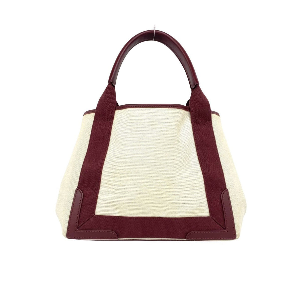 Balenciaga Ivory Red Color Wine Canvas Leather Handbag Pouch (Pre-Owned)