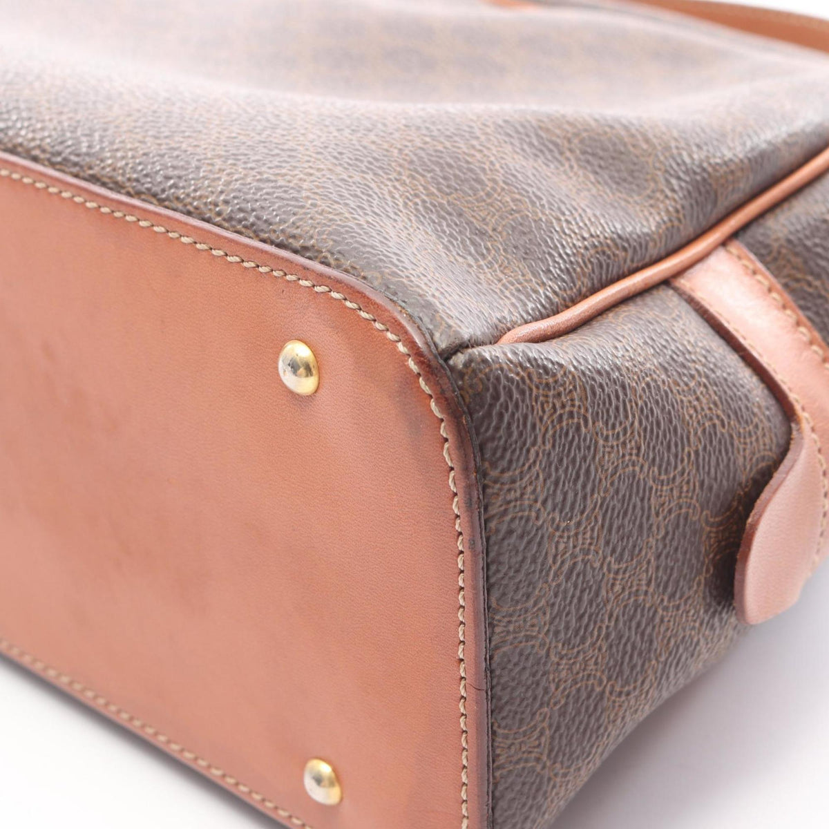 Celine Brown Coated Canvas Leather Handbag (Pre-Owned)