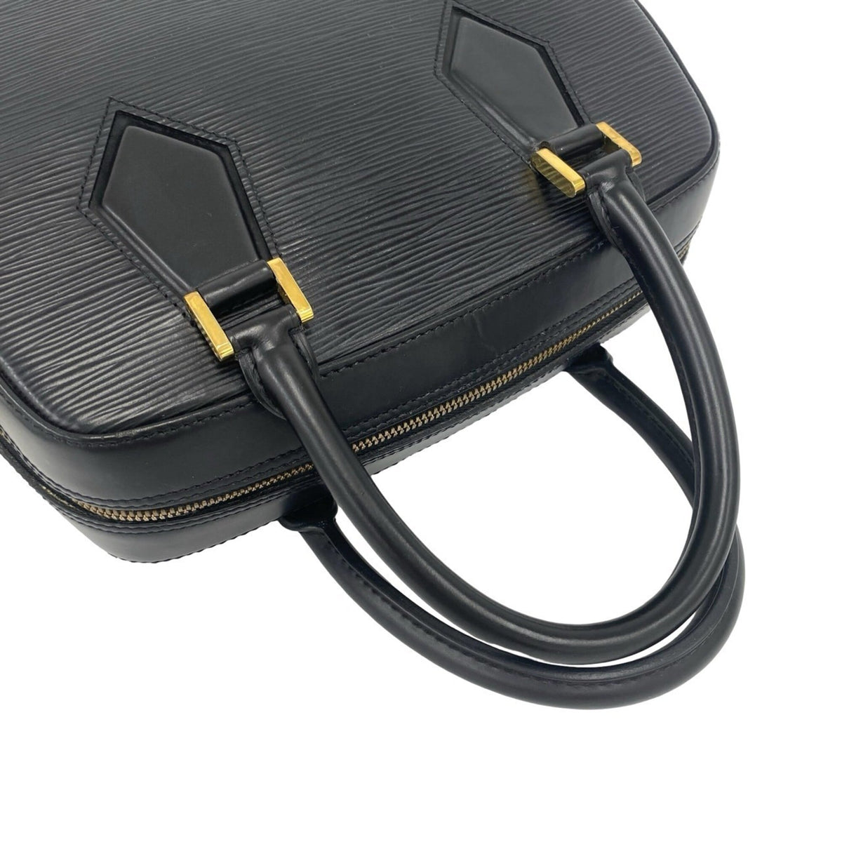 Louis Vuitton Black Leather Boston Bag Handbag (Pre-Owned)