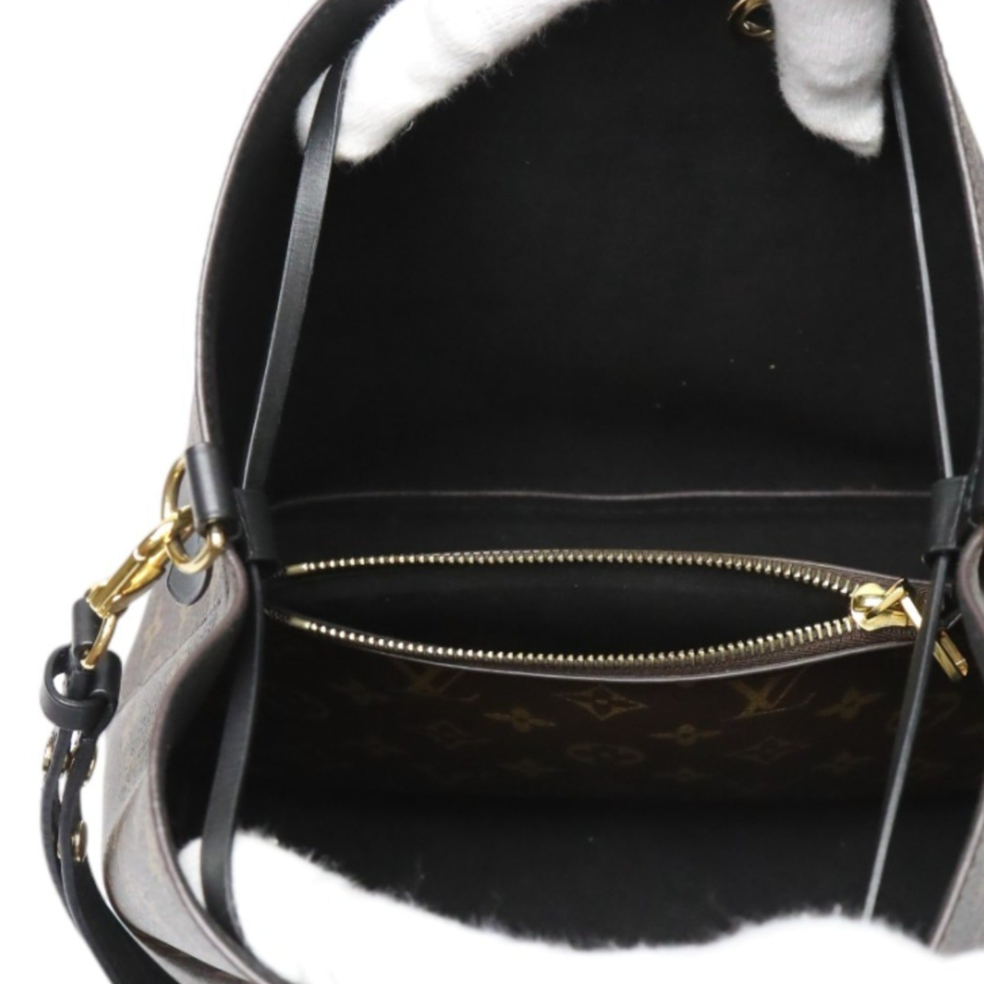 Louis Vuitton Brown Noir Monogram Canvas Shoulder Bag (Pre-Owned)