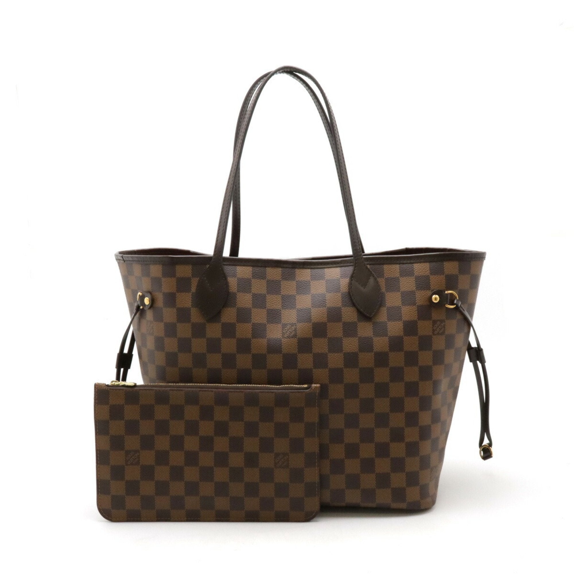 Louis Vuitton Brown Damier Canvas Pvc Pouch Shoulder Bag Tote Bag (Pre-Owned)