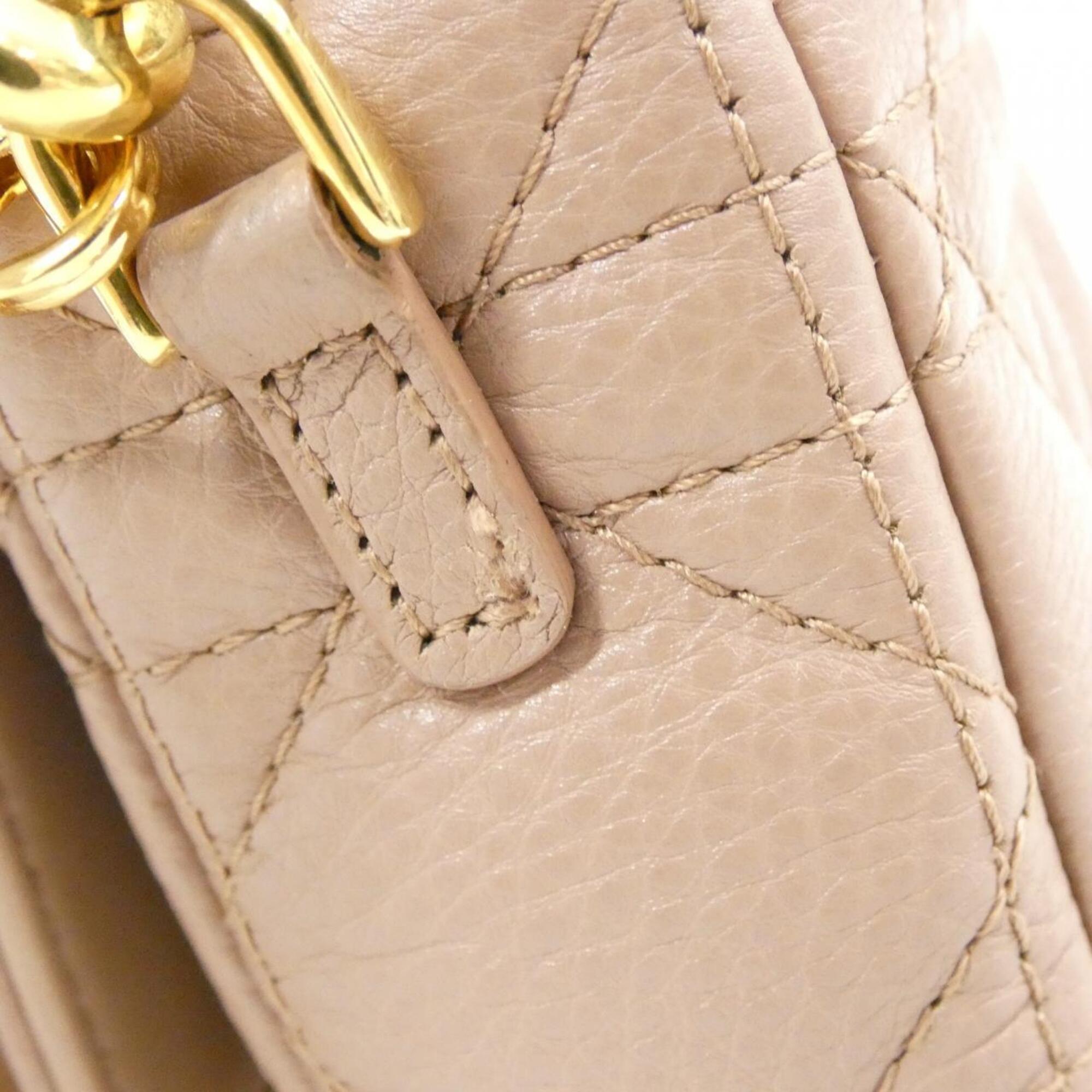 Christian Dior Pink Leather Handbag Pouch Shoulder Bag (Pre-Owned)