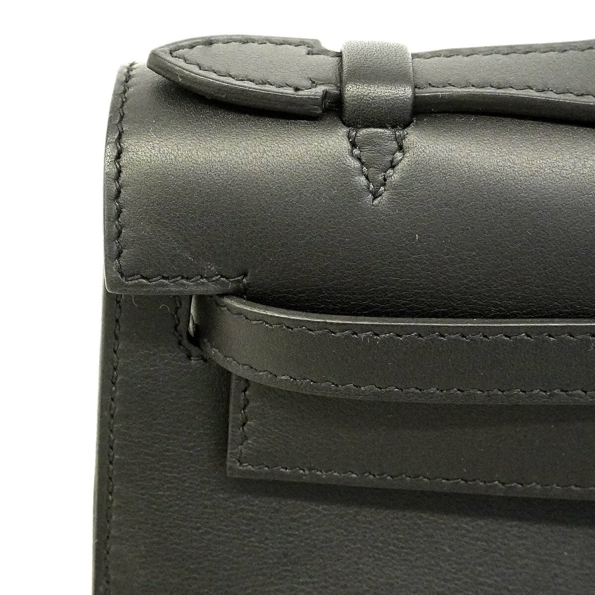 Hermes Black Swift Leather Handbag (Pre-Owned)