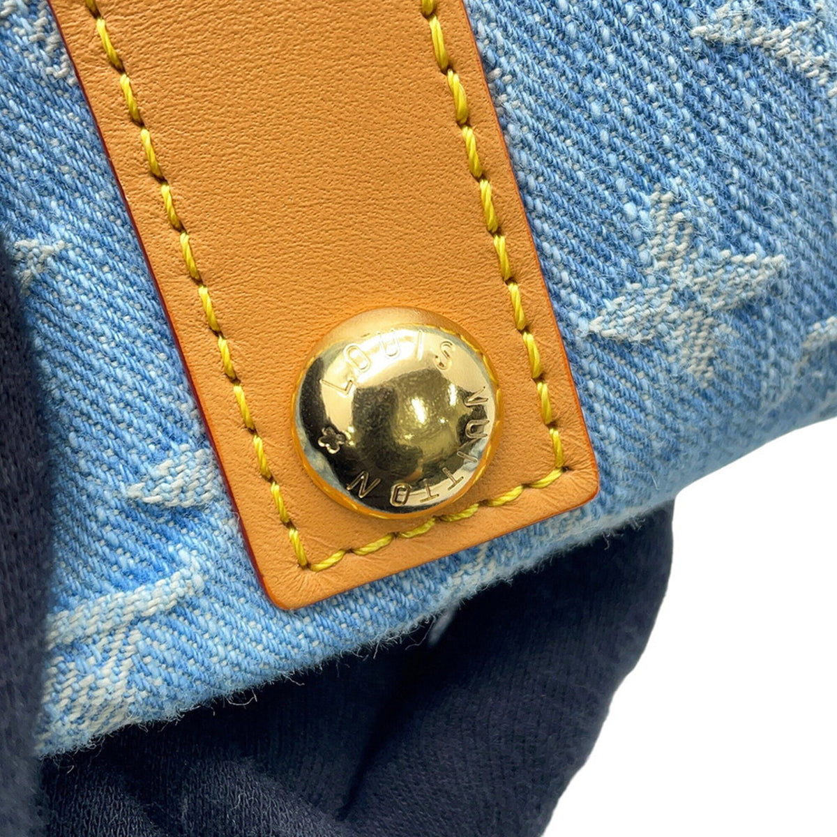 Louis Vuitton Collection Sky Blue Monogram Denim Handbag Shoulder Bag (Pre-Owned)