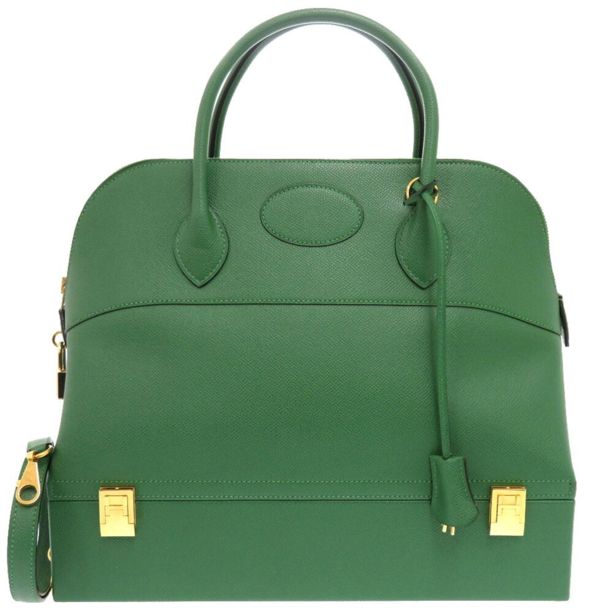 Hermes Vert Courchevel Leather Handbag (Pre-Owned)