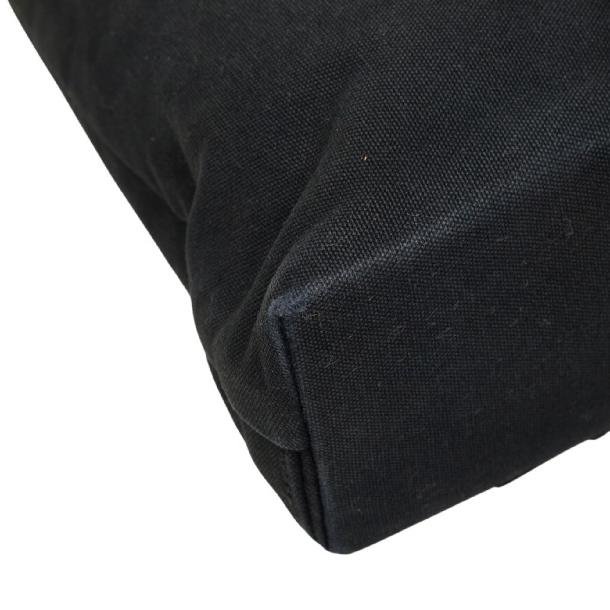 Hermes Black Canvas Leather Tote Bag (Pre-Owned)