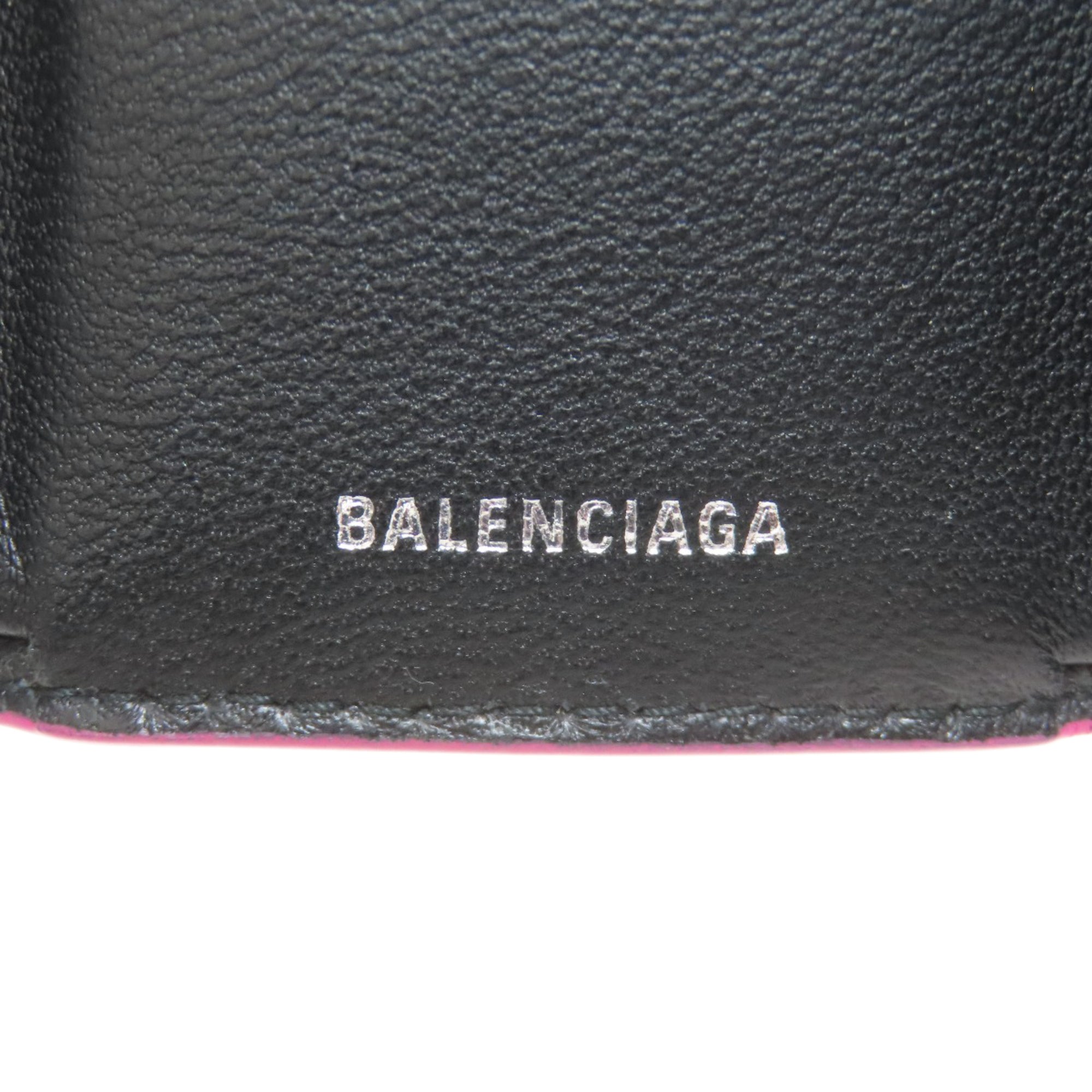Balenciaga Pink Leather Wallet (Tri-Fold) (Pre-Owned)