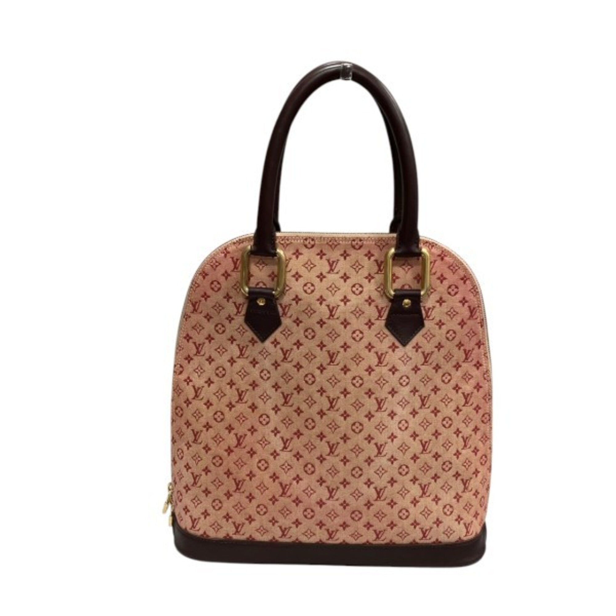 Louis Vuitton Red Color Canvas Leather Handbag (Pre-Owned)