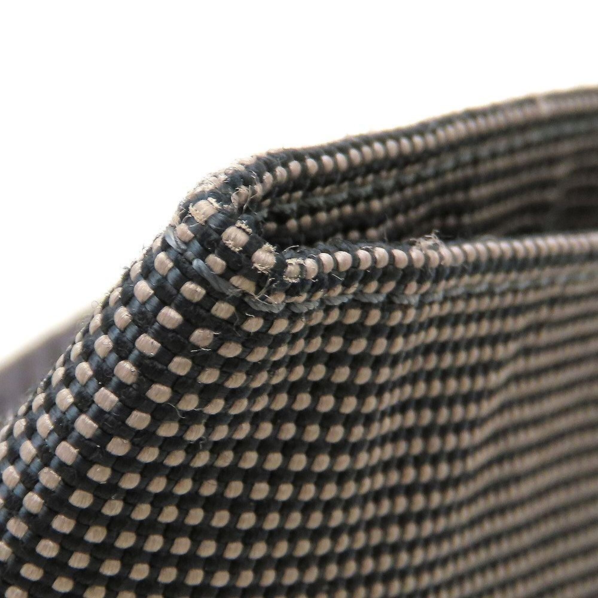 Hermes Gray Nylon Canvas Pochette Shoulder Bag (Pre-Owned)