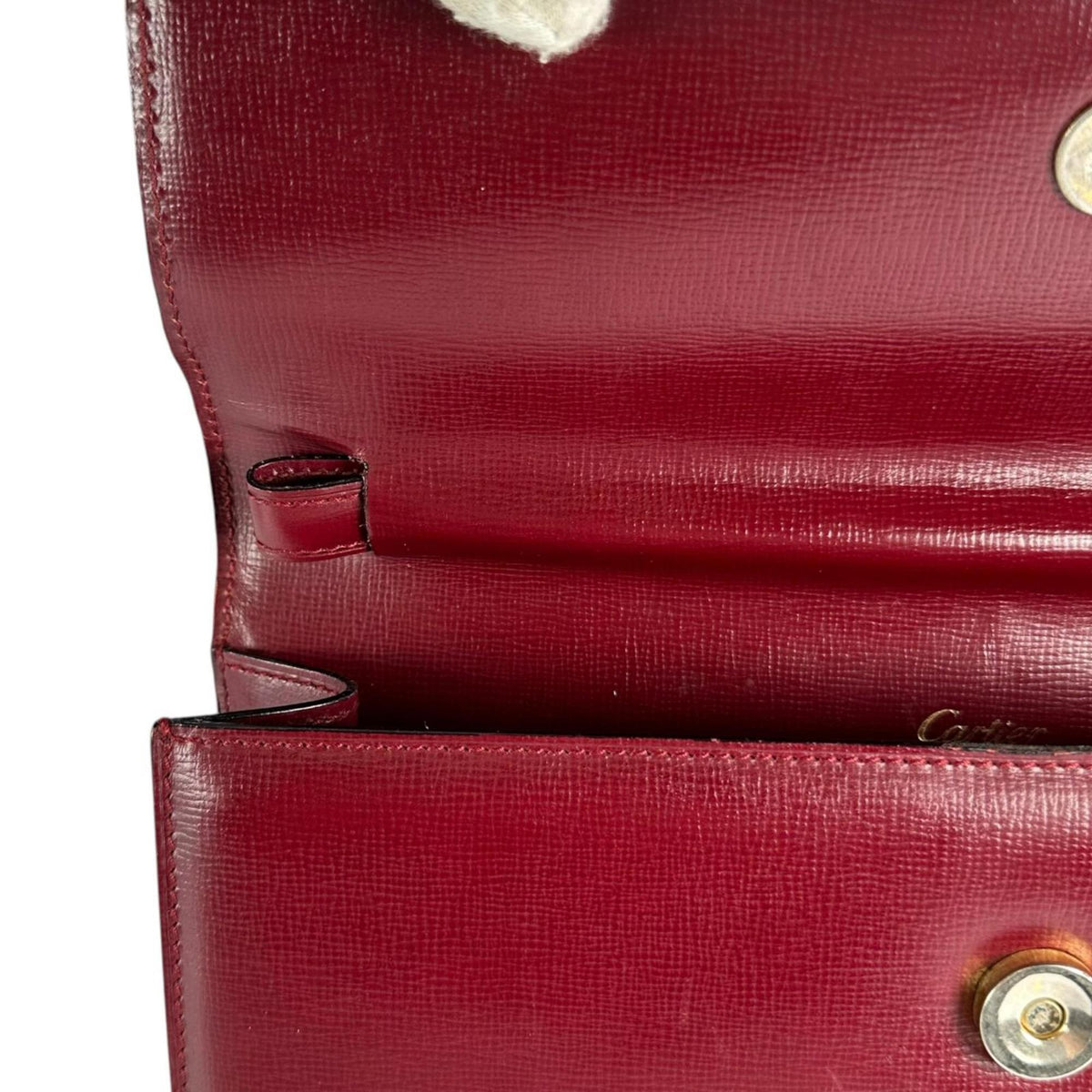 Cartier Bordeaux Leather Clutch Bag (Pre-Owned)
