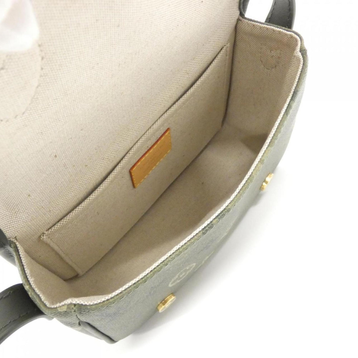Louis Vuitton Khaki Coated Canvas Shoulder Bag (Pre-Owned)