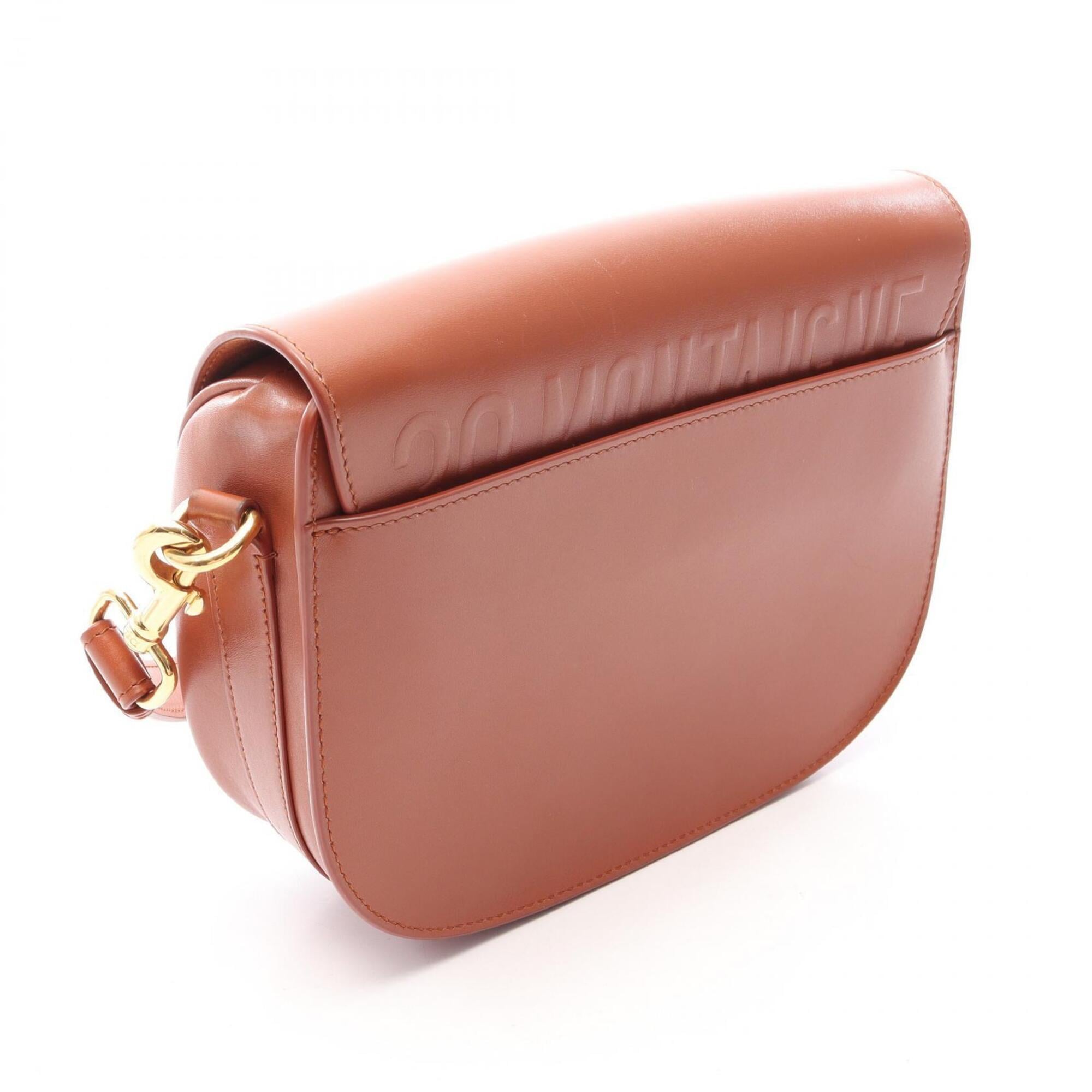 Christian Dior Brown Leather Handbag Shoulder Bag (Pre-Owned)
