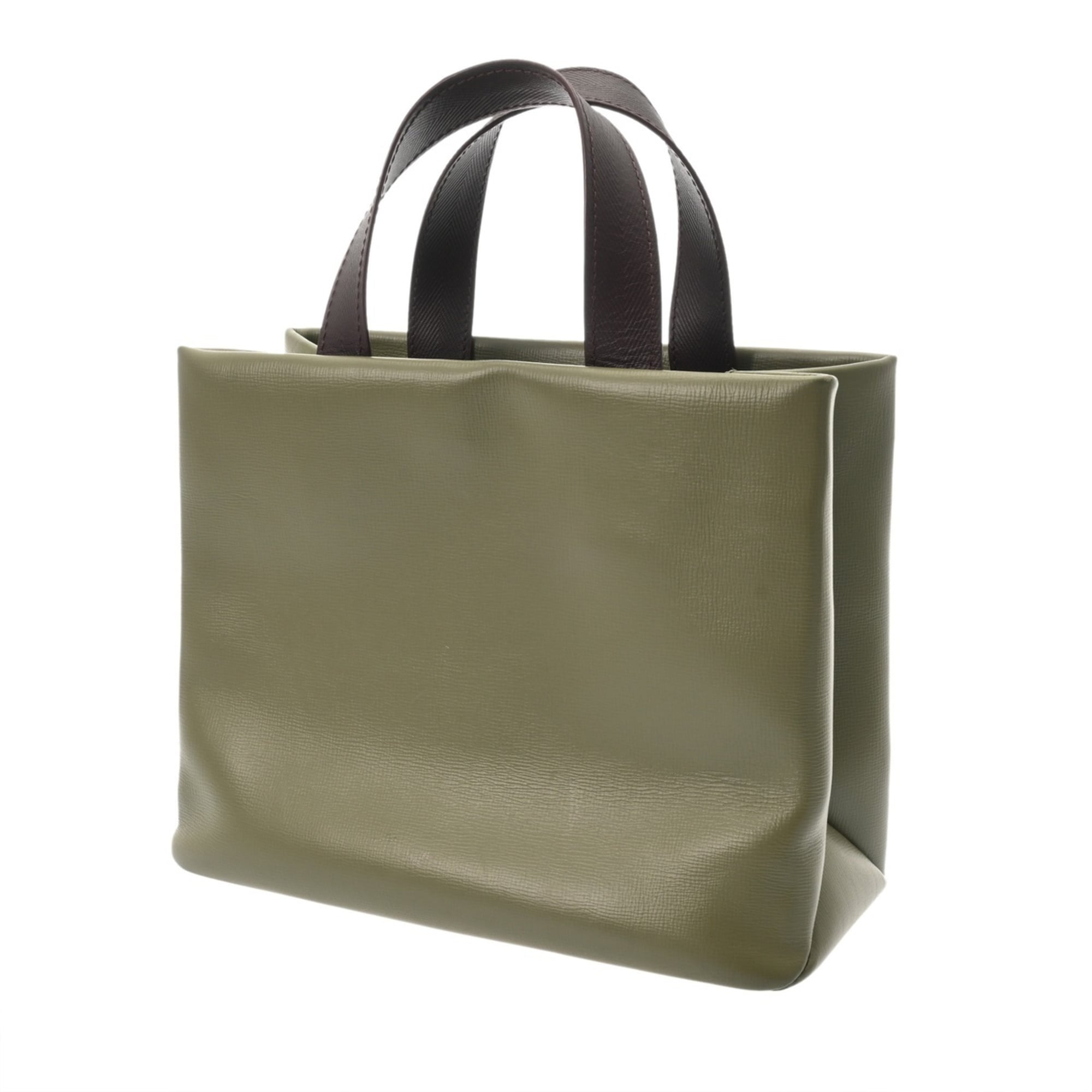 Louis Vuitton Green Khaki Leather Tote Bag (Pre-Owned)
